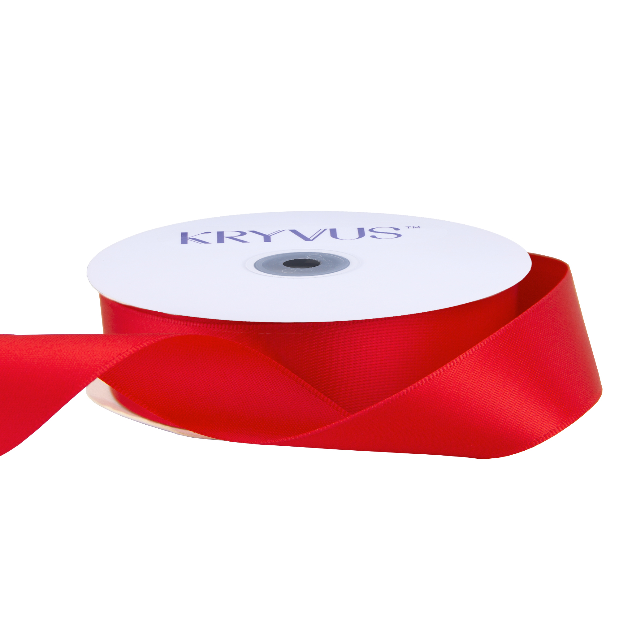 KRYVUS Double Faced 7/8" Hot Red Polyester Satin Ribbon Continuous 25 Yards Use for Bows Bouquet,Christmas Gift Wrapping,Floral Arrangement