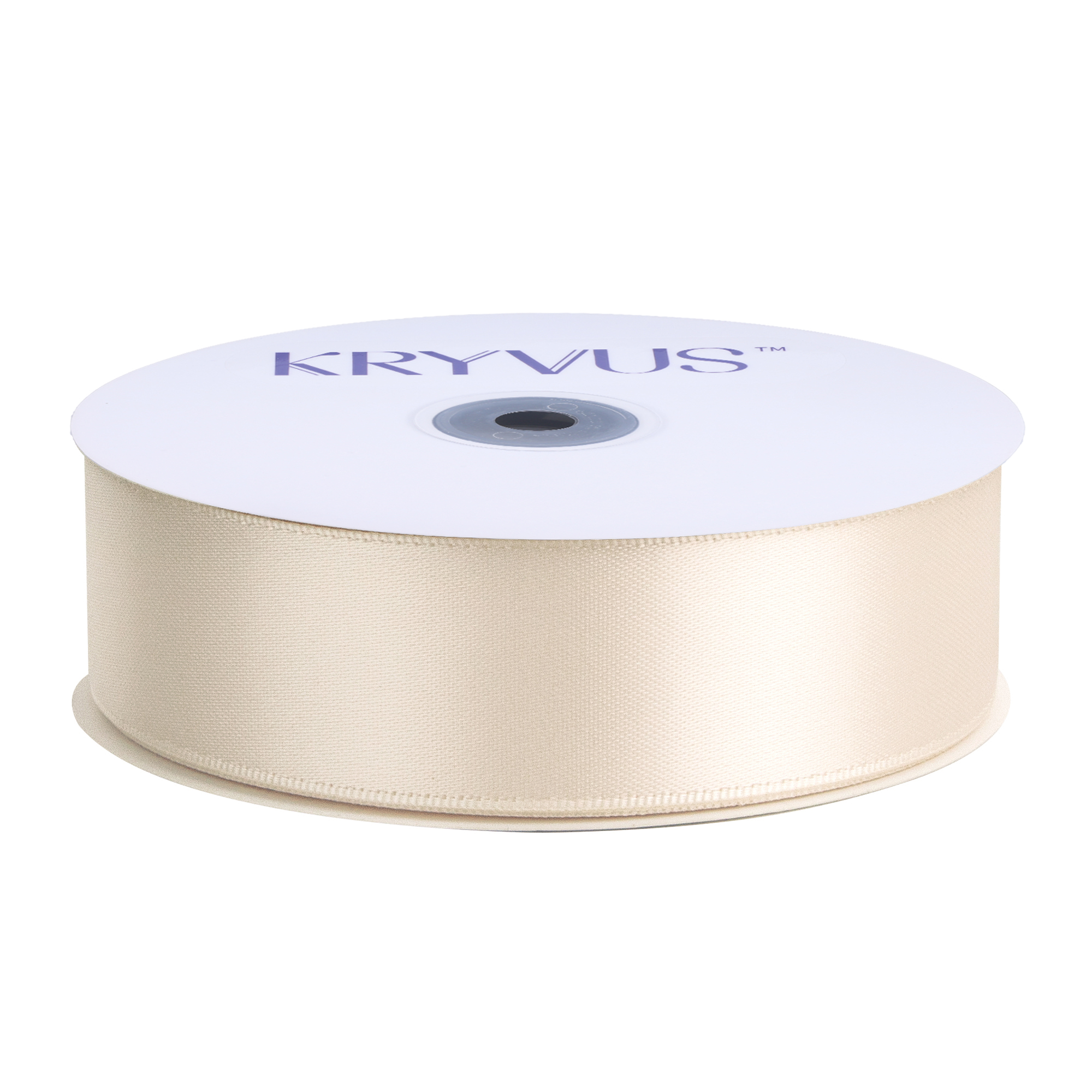 KRYVUS Double Faced 1" Beige Polyester Satin Ribbon Continuous 25 Yards Use for Bows Bouquet,Christmas Gift Wrapping,Floral Arrangement