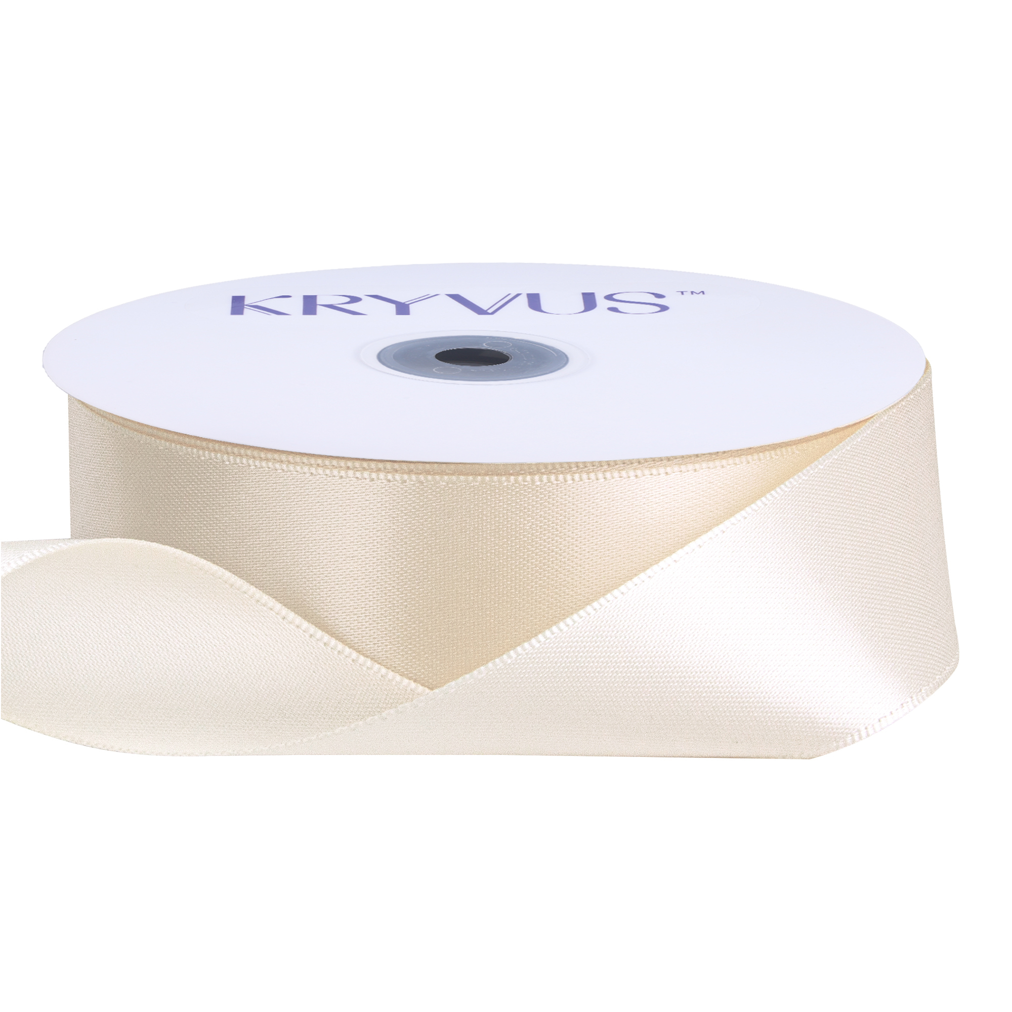 KRYVUS Double Faced 1" Beige Polyester Satin Ribbon Continuous 25 Yards Use for Bows Bouquet,Christmas Gift Wrapping,Floral Arrangement