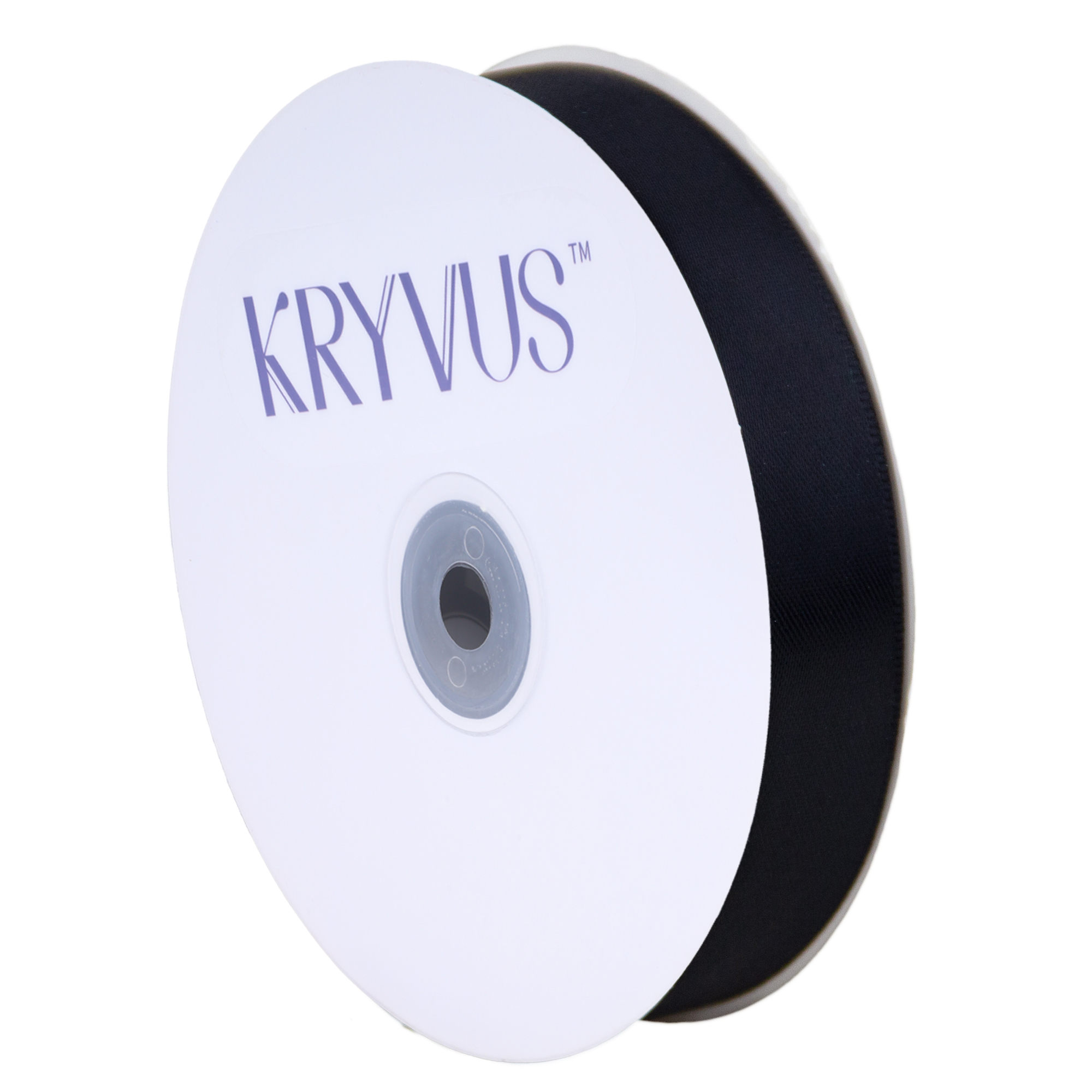 KRYVUS Double Faced 5/8" Black Polyester Satin Ribbon Continuous 25 Yards Use for Bows Bouquet,Christmas Gift Wrapping,Floral Arrangement