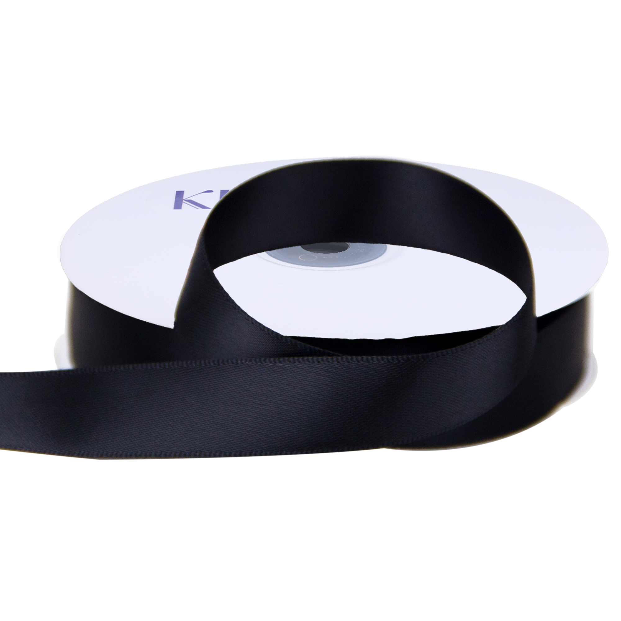KRYVUS Double Faced 5/8" Black Polyester Satin Ribbon Continuous 25 Yards Use for Bows Bouquet,Christmas Gift Wrapping,Floral Arrangement