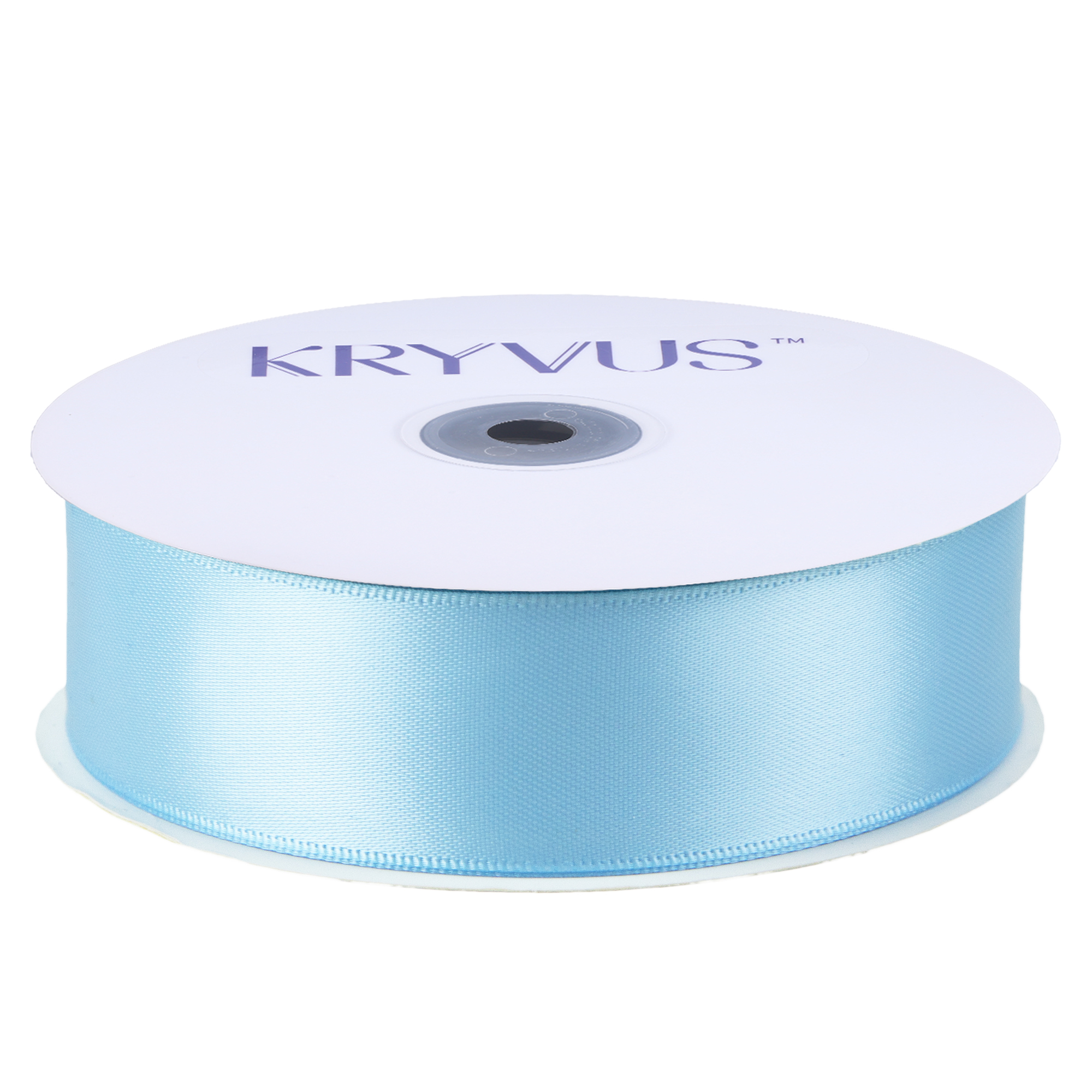 KRYVUS Double Faced 1" Light Blue Polyester Satin Ribbon Continuous 25 Yards Use for Bows Bouquet,Christmas Gift Wrapping,Floral Arrangement
