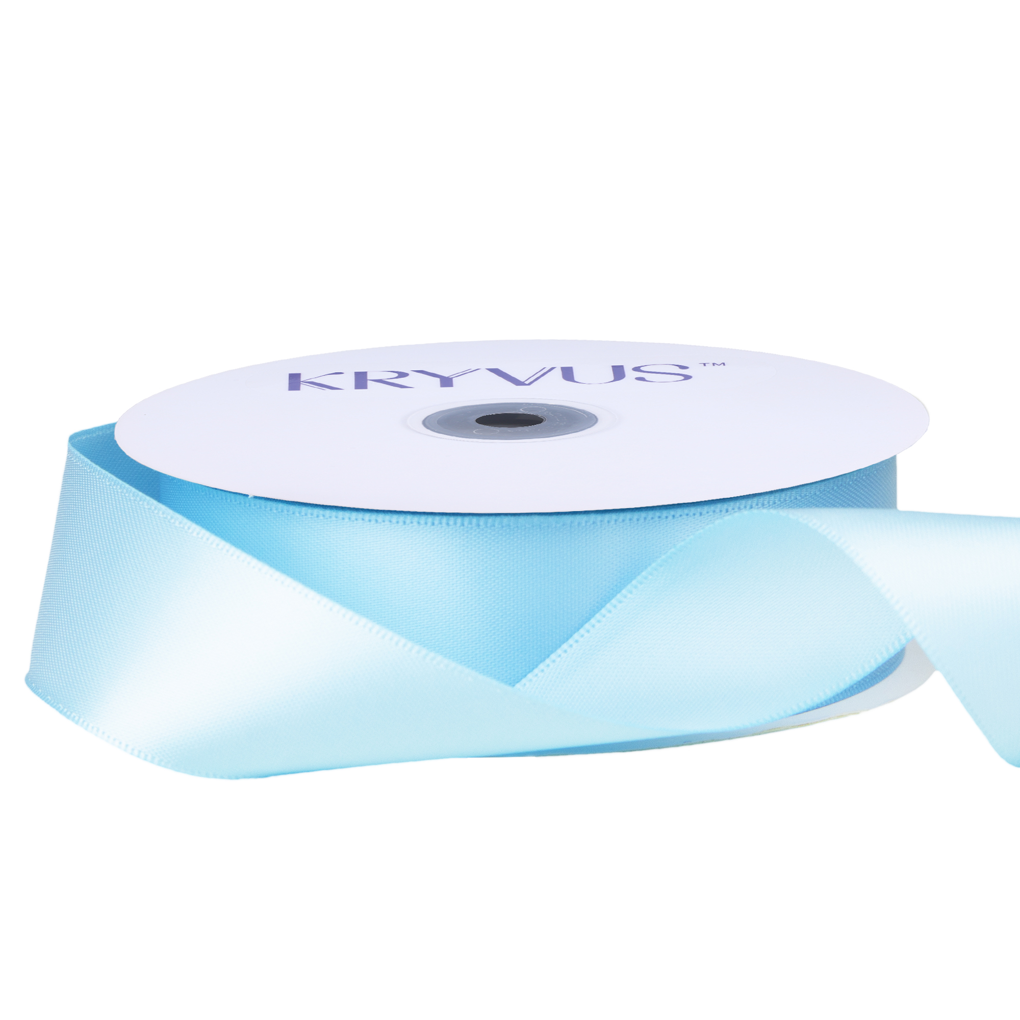 KRYVUS Double Faced 1" Light Blue Polyester Satin Ribbon Continuous 25 Yards Use for Bows Bouquet,Christmas Gift Wrapping,Floral Arrangement