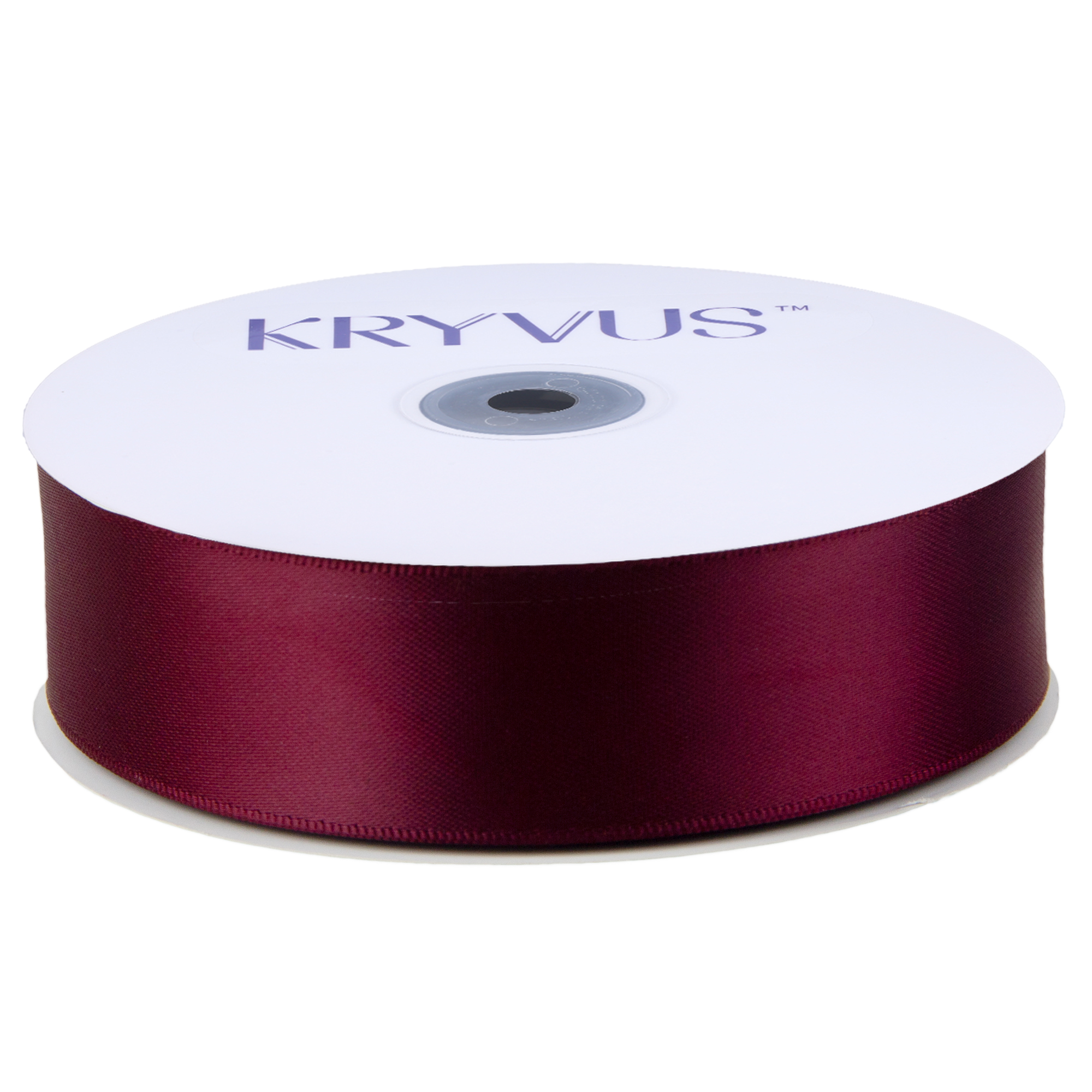 KRYVUS Double Faced 1" Burgundy Polyester Satin Ribbon Continuous 25 Yards Use for Bows Bouquet,Christmas Gift Wrapping,Floral Arrangement