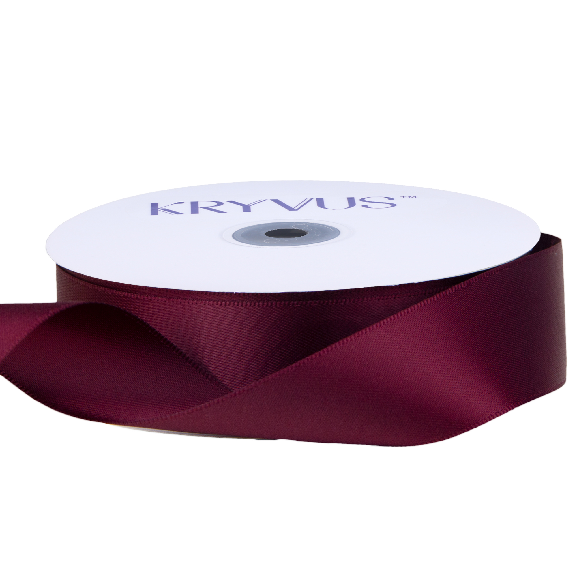 KRYVUS Double Faced 1" Burgundy Polyester Satin Ribbon Continuous 25 Yards Use for Bows Bouquet,Christmas Gift Wrapping,Floral Arrangement
