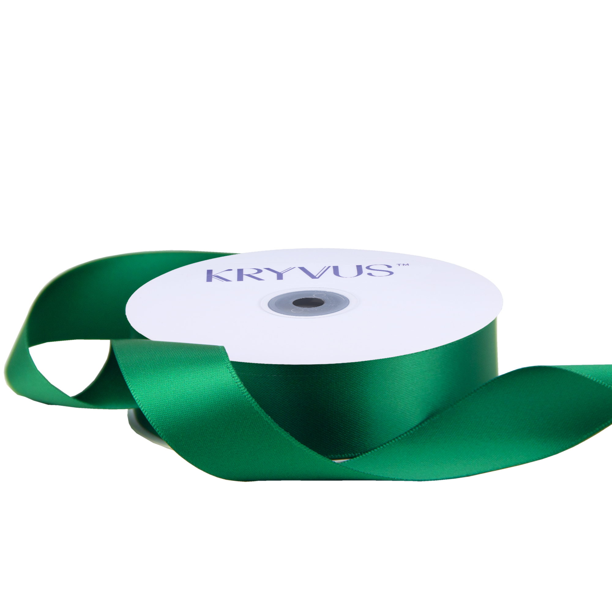 KRYVUS Double Faced 1" Forest Green Polyester Satin Ribbon Continuous 25 Yards Use for Bows Bouquet,Christmas Gift Wrapping,Floral Arrangement