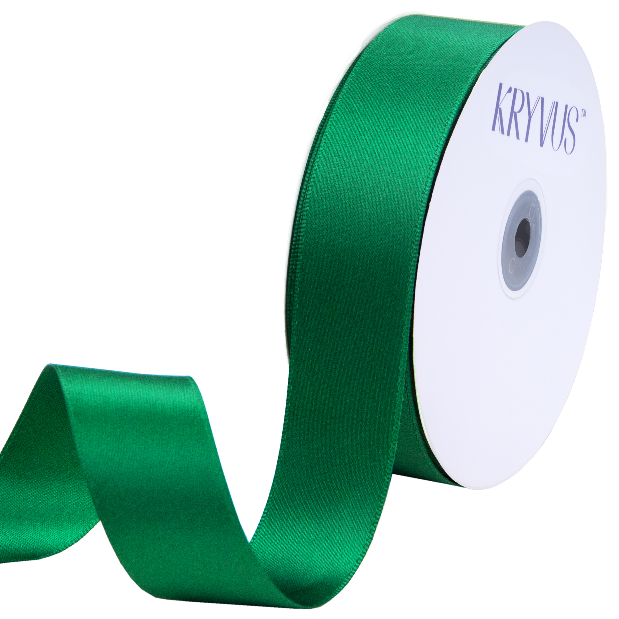 KRYVUS Double Faced 1" Forest Green Polyester Satin Ribbon Continuous 25 Yards Use for Bows Bouquet,Christmas Gift Wrapping,Floral Arrangement