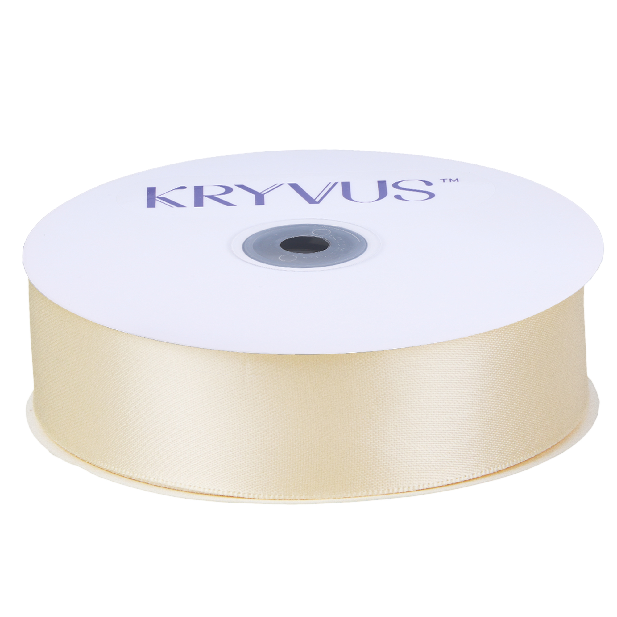 KRYVUS Double Faced 1" Cream Polyester Satin Ribbon Continuous 25 Yards Use for Bows Bouquet,Christmas Gift Wrapping,Floral Arrangement