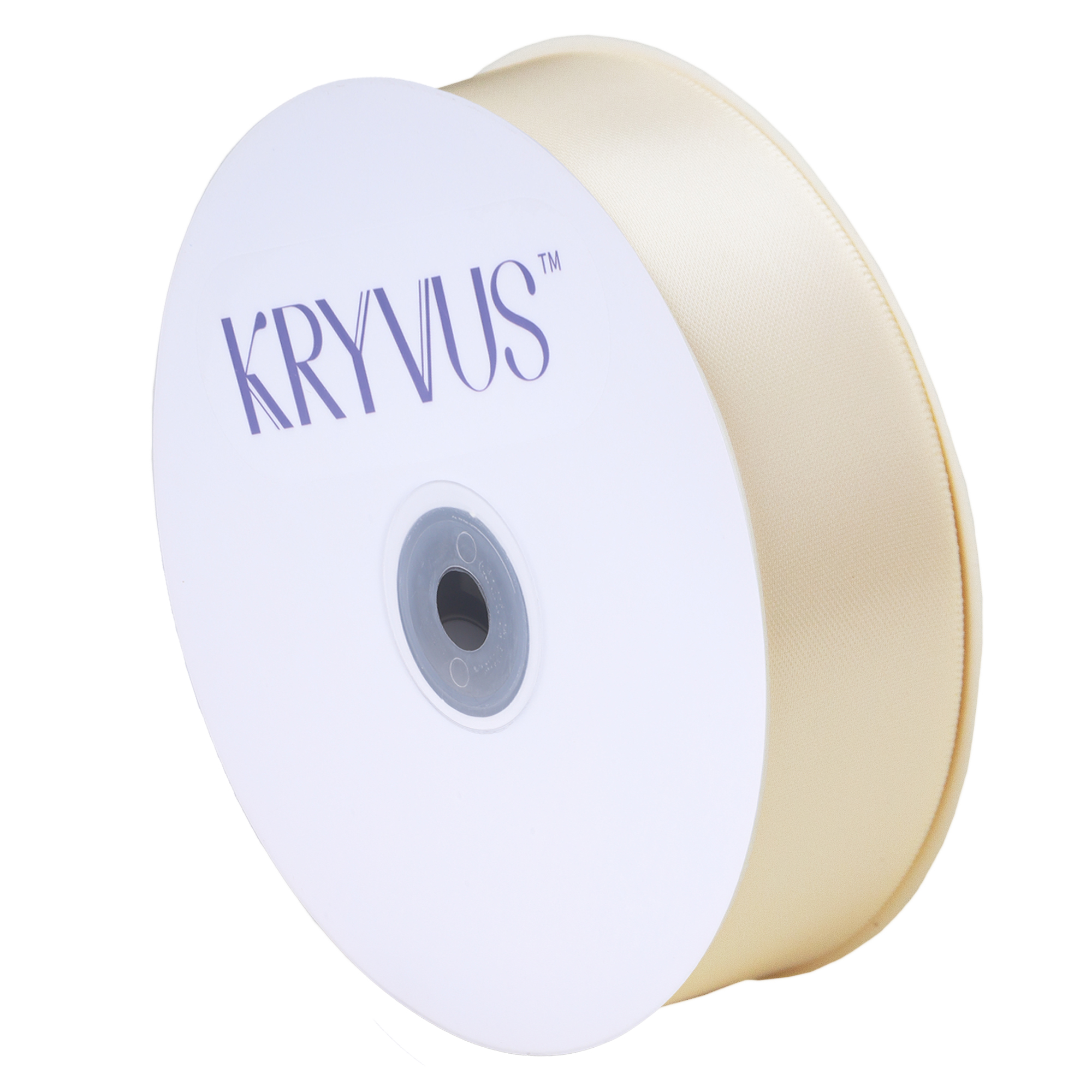 KRYVUS Double Faced 1" Cream Polyester Satin Ribbon Continuous 25 Yards Use for Bows Bouquet,Christmas Gift Wrapping,Floral Arrangement