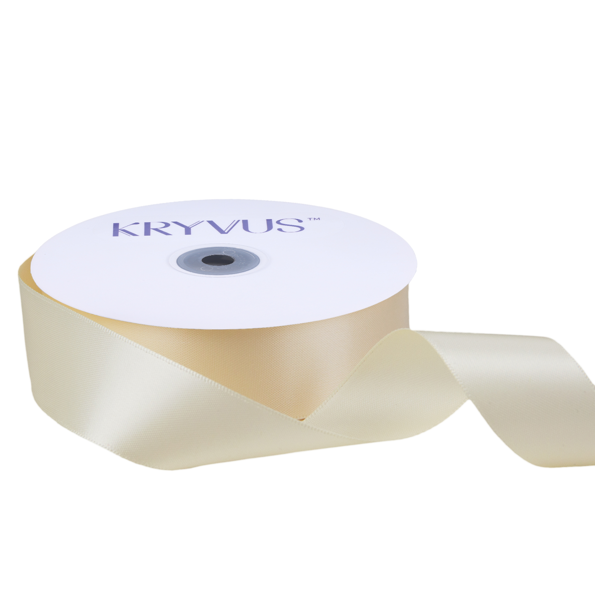 KRYVUS Double Faced 1" Cream Polyester Satin Ribbon Continuous 25 Yards Use for Bows Bouquet,Christmas Gift Wrapping,Floral Arrangement
