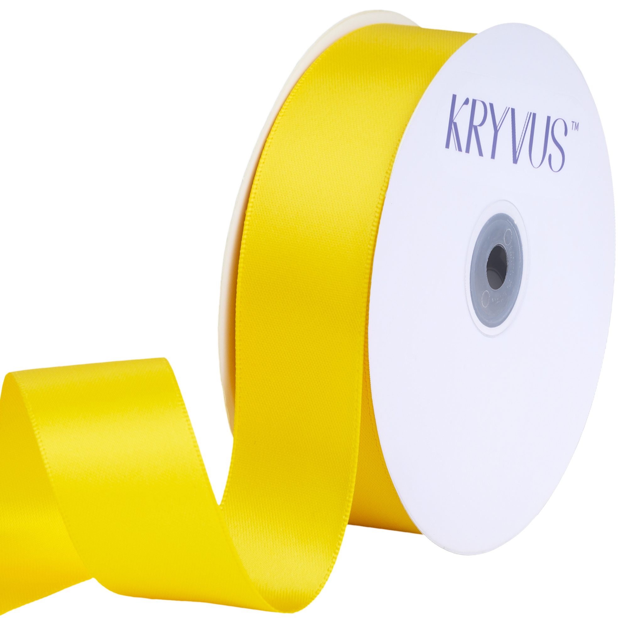 KRYVUS Double Faced 1" Maize Yellow Polyester Satin Ribbon Continuous 25 Yards Use for Bows Bouquet,Christmas Gift Wrapping,Floral Arrangement