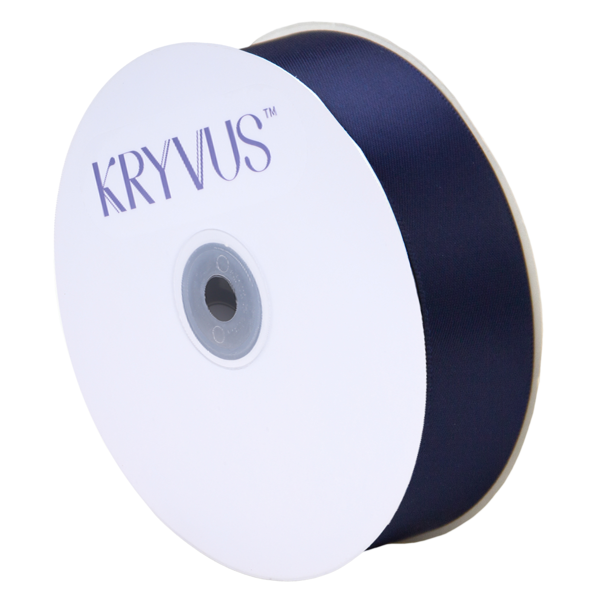 KRYVUS Double Faced 1" Navy Blue Polyester Satin Ribbon Continuous 25 Yards Use for Bows Bouquet,Christmas Gift Wrapping,Floral Arrangement