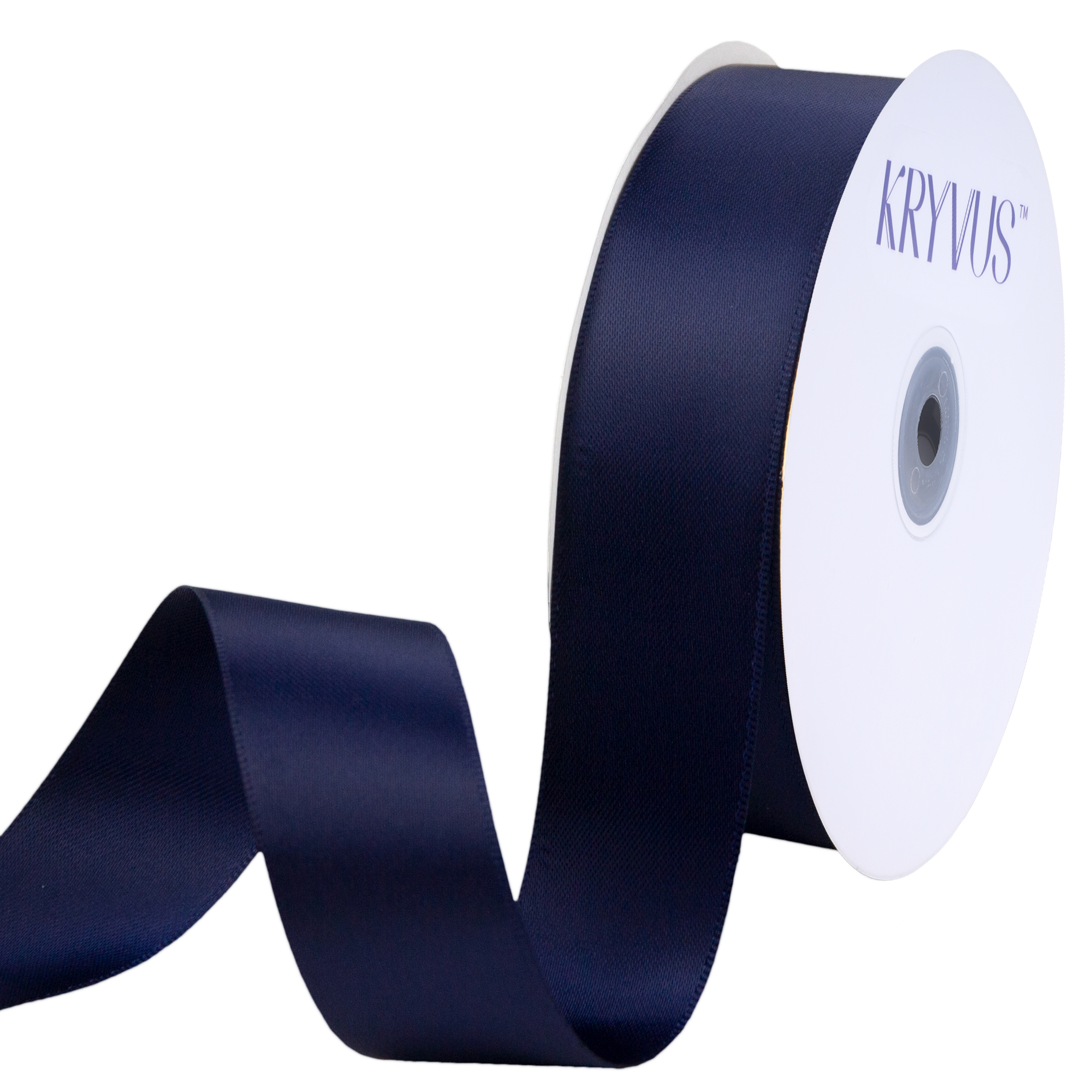 KRYVUS Double Faced 1" Navy Blue Polyester Satin Ribbon Continuous 25 Yards Use for Bows Bouquet,Christmas Gift Wrapping,Floral Arrangement
