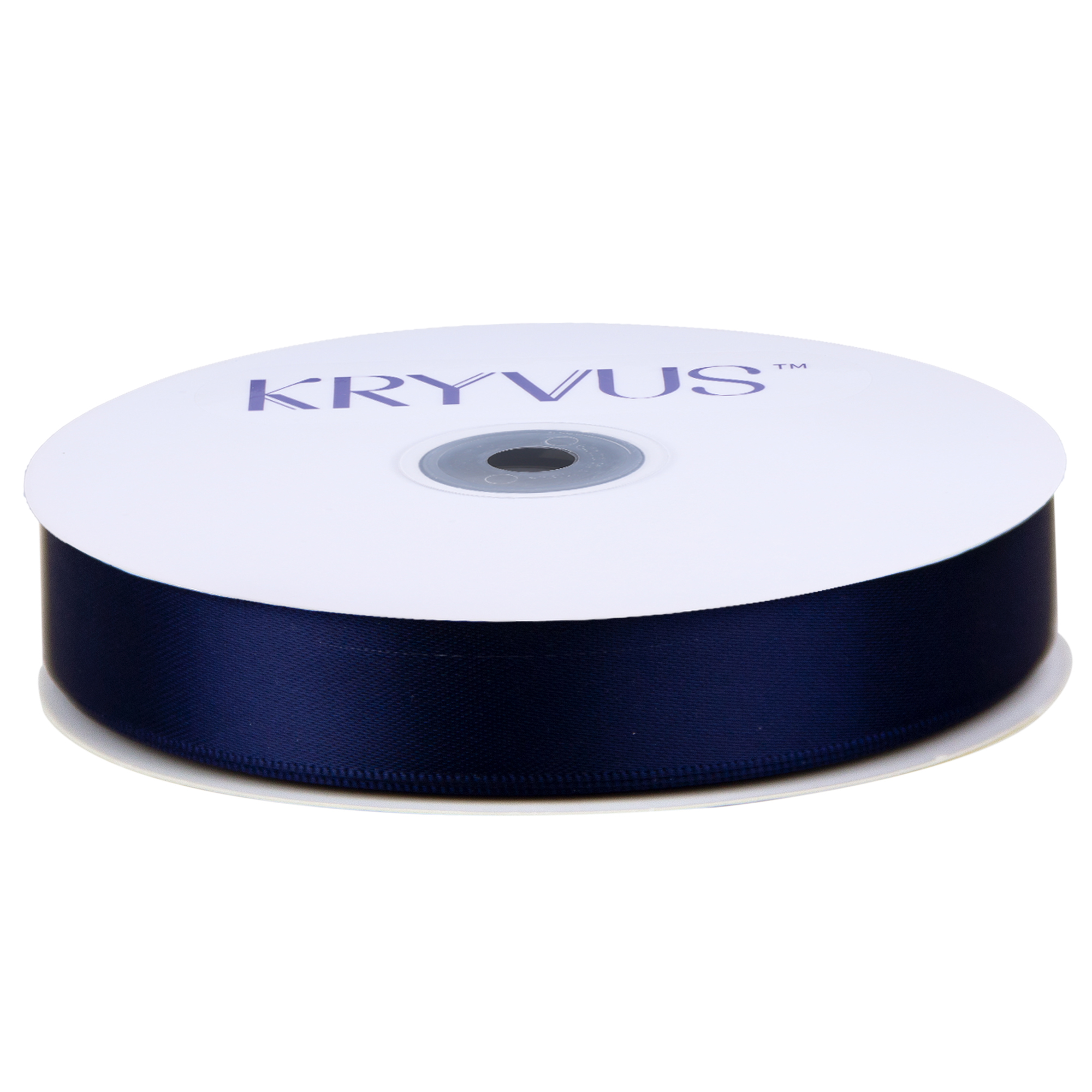 KRYVUS Double Faced 5/8" Navy Blue Polyester Satin Ribbon Continuous 25 Yards Use for Bows Bouquet,Christmas Gift Wrapping,Floral Arrangement