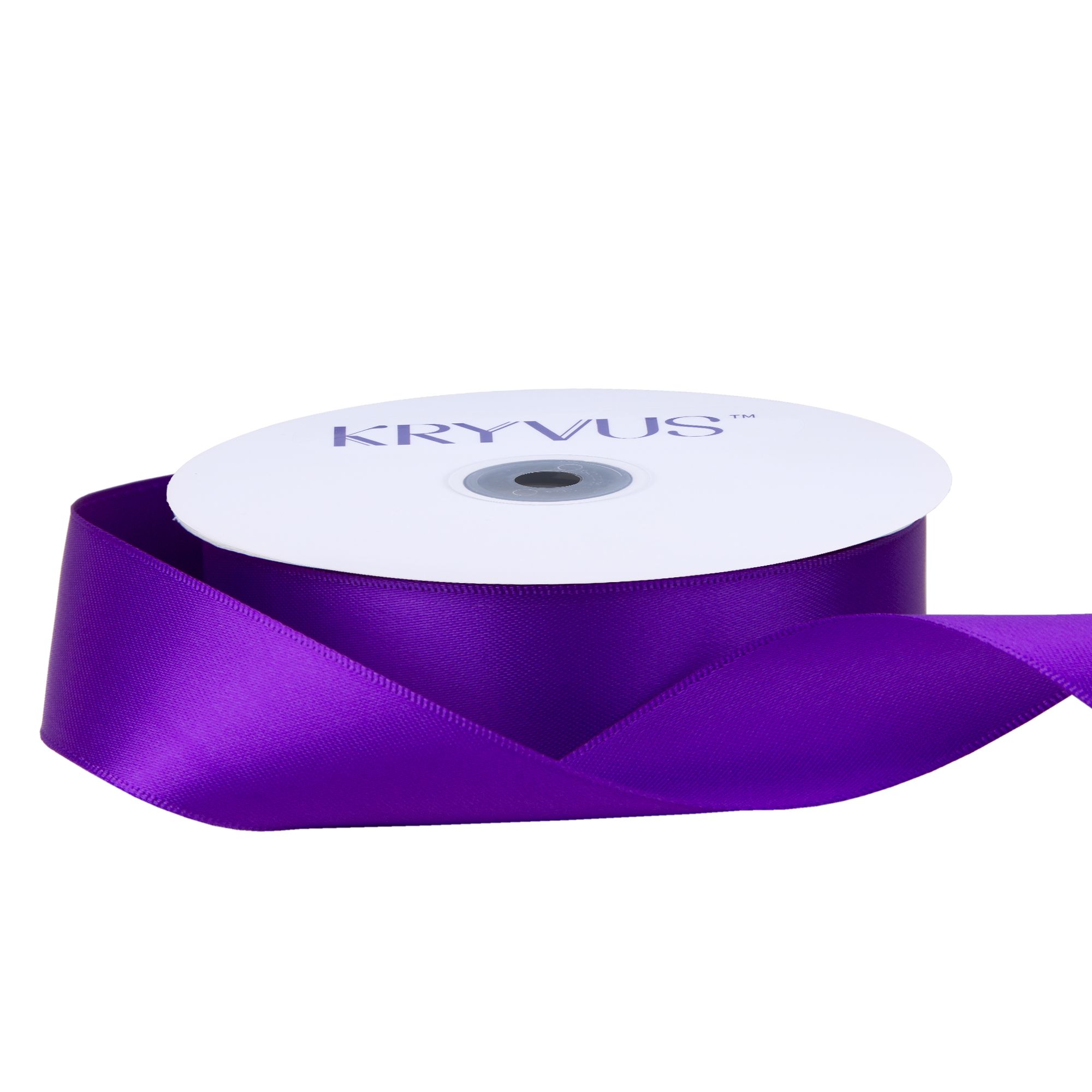 KRYVUS Double Faced 1" Purple Polyester Satin Ribbon Continuous 25 Yards Use for Bows Bouquet,Christmas Gift Wrapping,Floral Arrangement