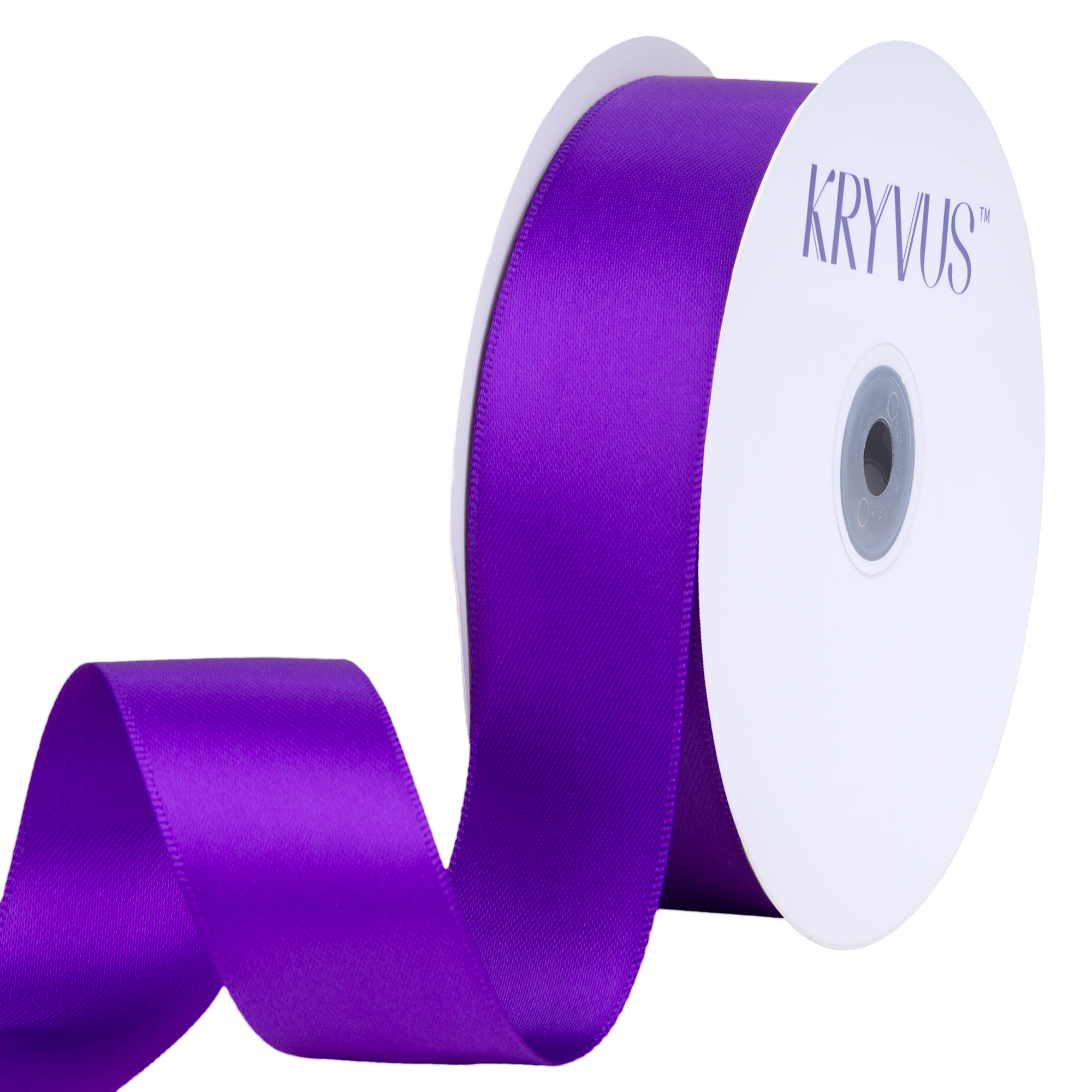 KRYVUS Double Faced 1" Purple Polyester Satin Ribbon Continuous 25 Yards Use for Bows Bouquet,Christmas Gift Wrapping,Floral Arrangement