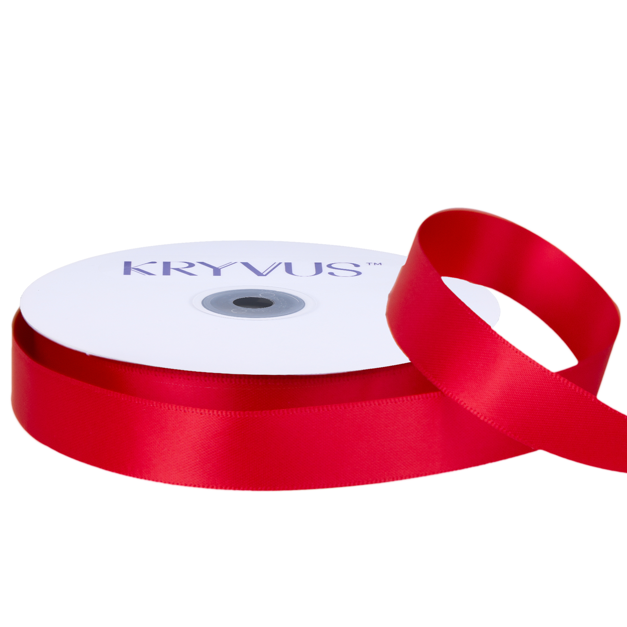 KRYVUS Double Faced 5/8" Hot Red Polyester Satin Ribbon Continuous 25 Yards Use for Bows Bouquet,Christmas Gift Wrapping,Floral Arrangement