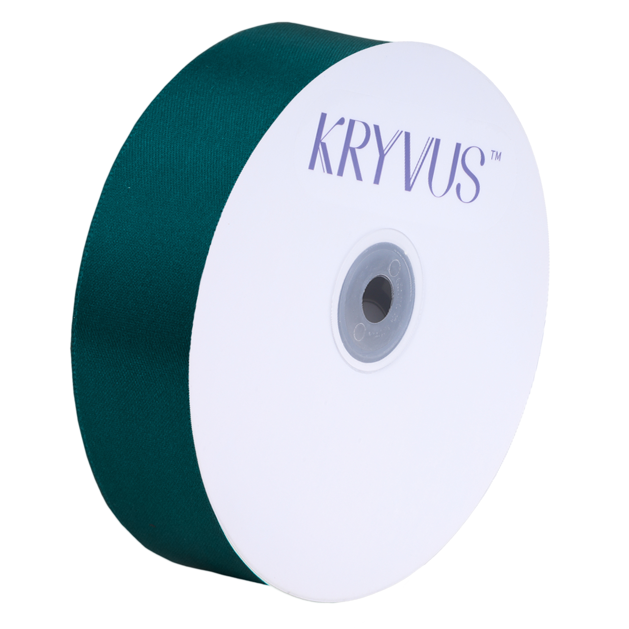 KRYVUS Double Faced 1" Teal Polyester Satin Ribbon Continuous 25 Yards Use for Bows Bouquet,Christmas Gift Wrapping,Floral Arrangement