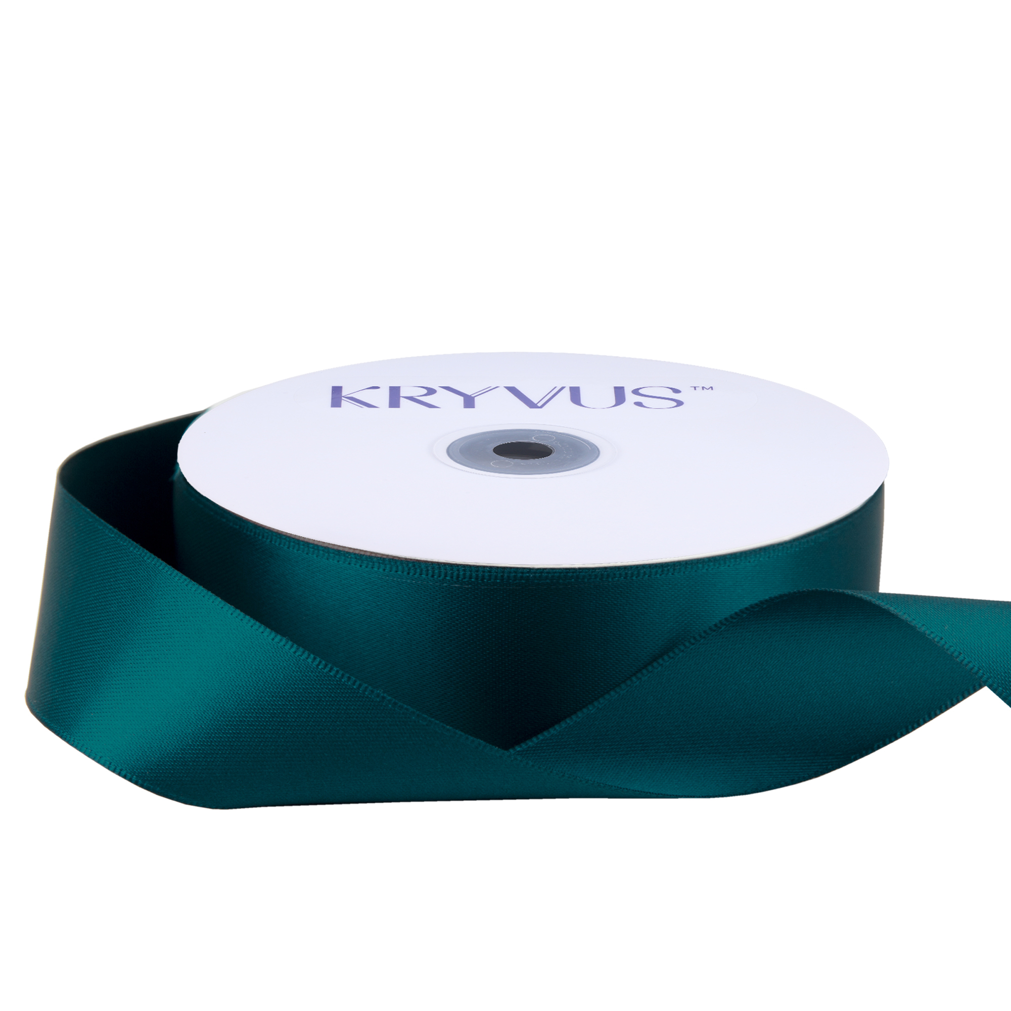KRYVUS Double Faced 1" Teal Polyester Satin Ribbon Continuous 25 Yards Use for Bows Bouquet,Christmas Gift Wrapping,Floral Arrangement