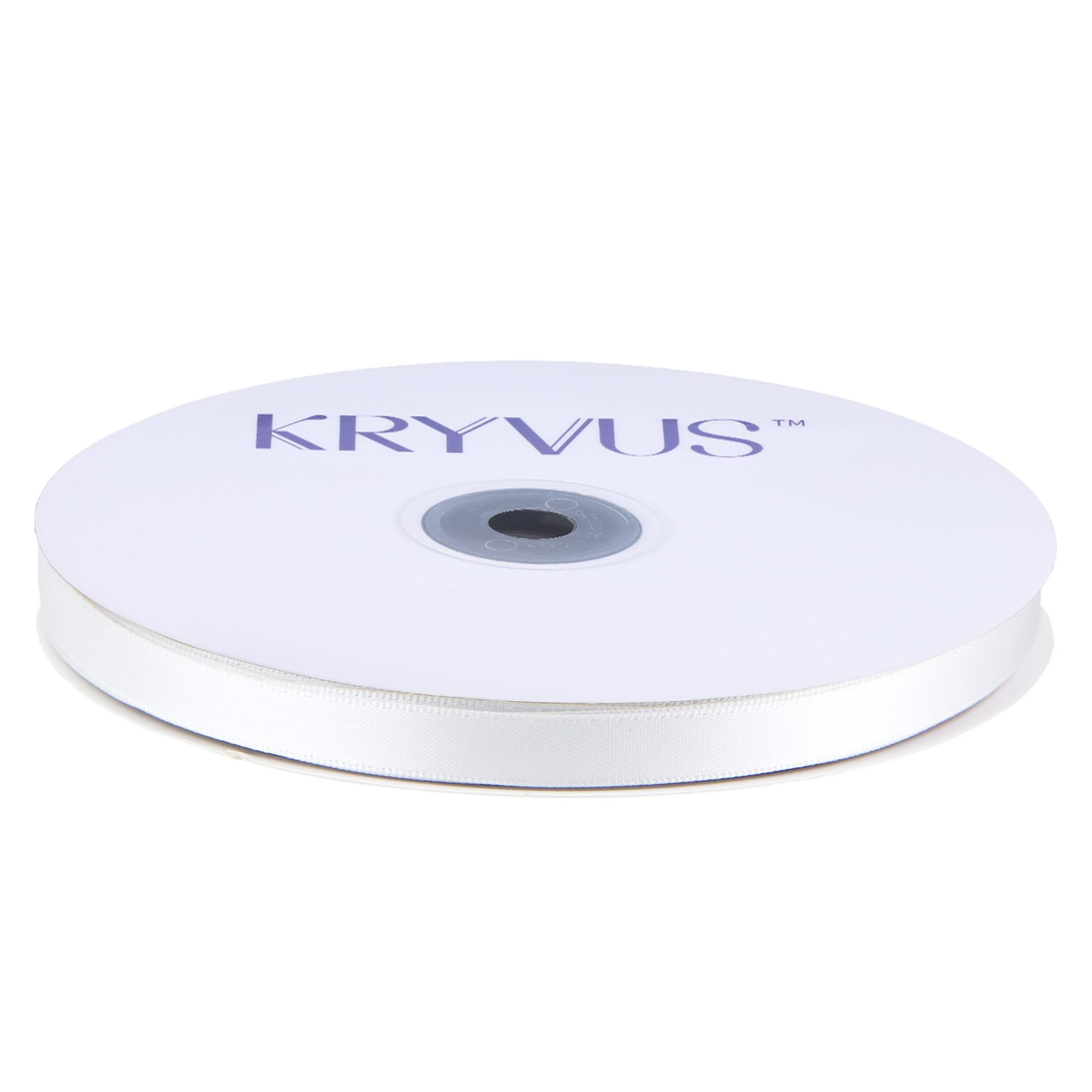 KRYVUS Double Faced 3/8" White Polyester Satin Ribbon Continuous 50 Yards Use for Bows Bouquet,Christmas Gift Wrapping,Floral Arrangement