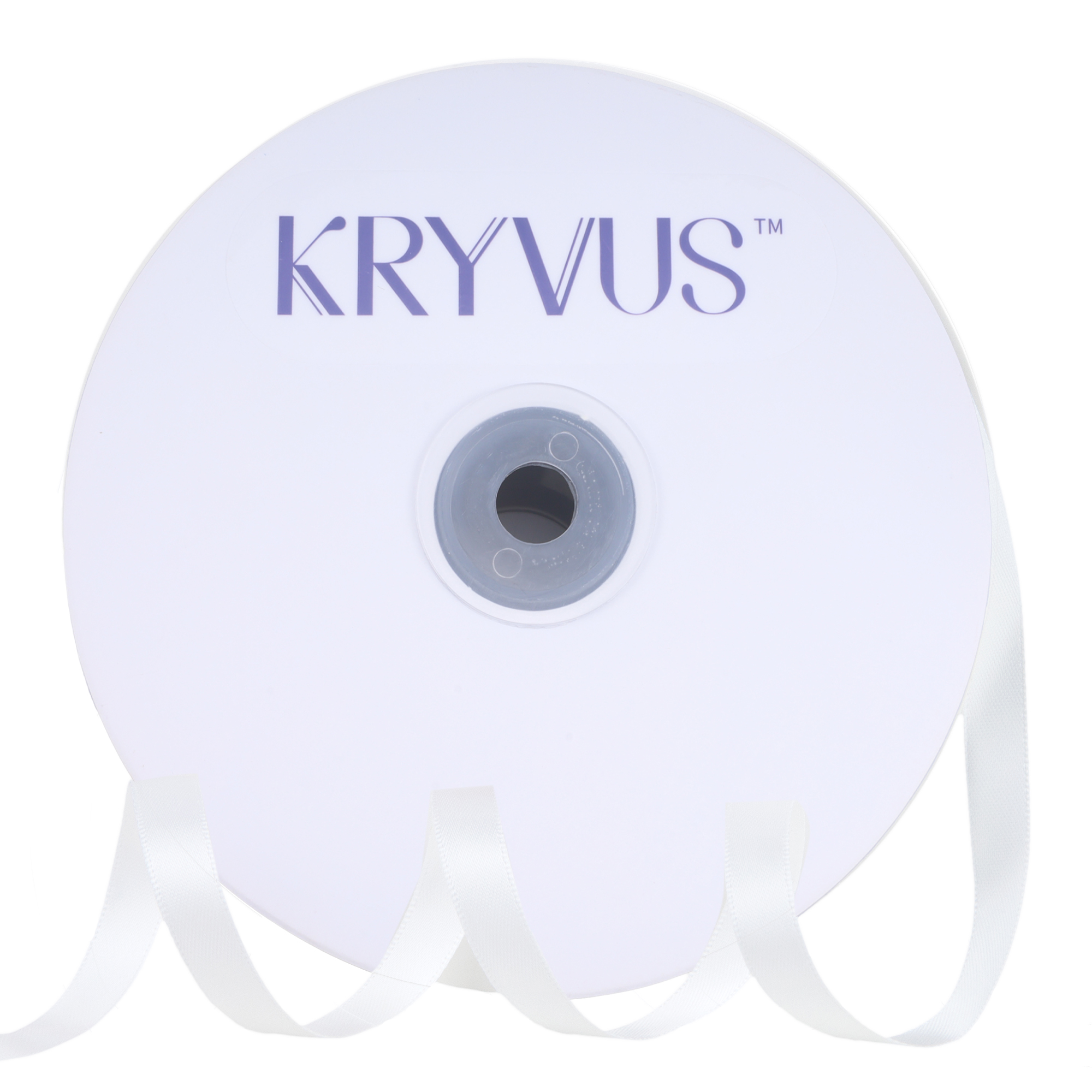 KRYVUS Double Faced 3/8" White Polyester Satin Ribbon Continuous 50 Yards Use for Bows Bouquet,Christmas Gift Wrapping,Floral Arrangement