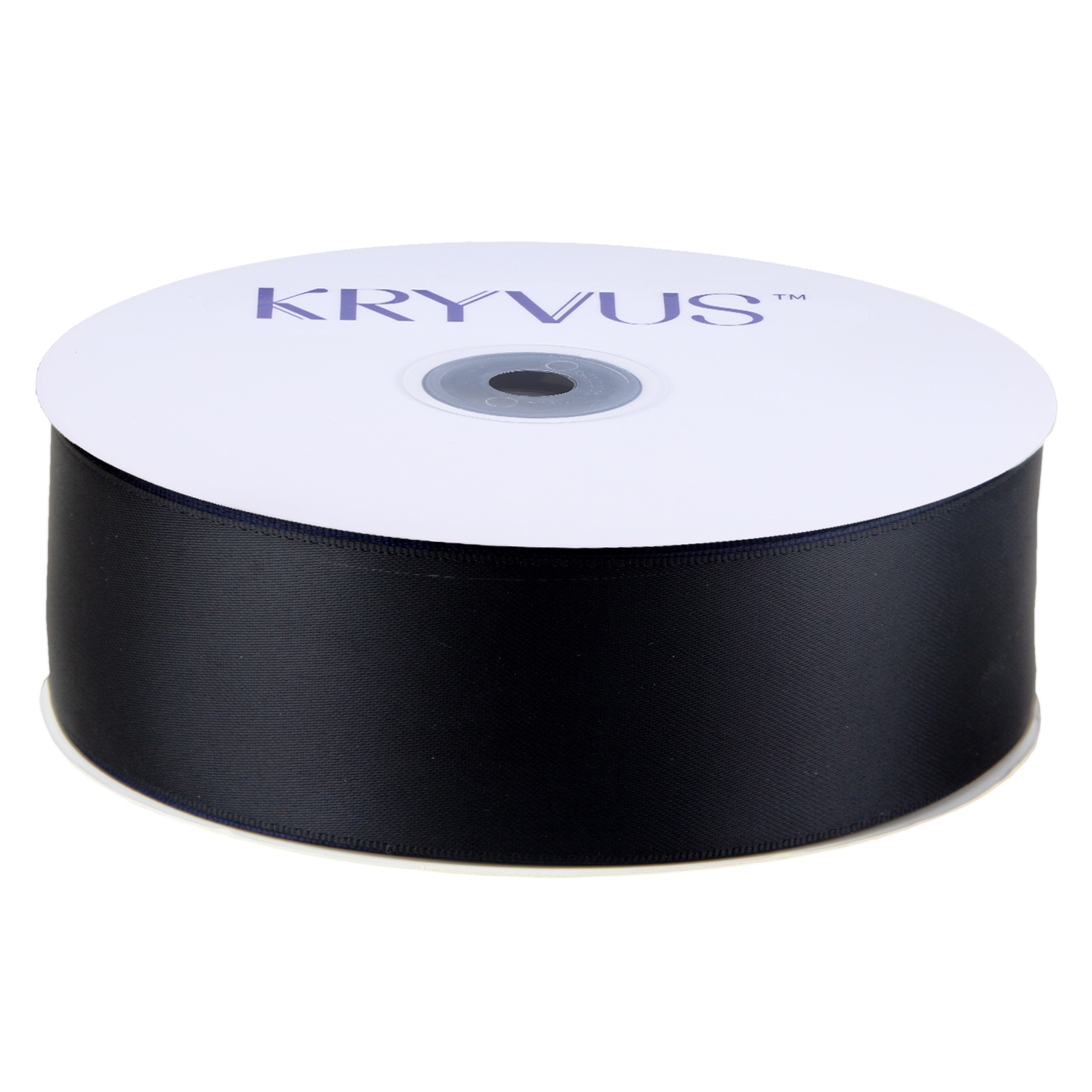 KRYVUS Double Faced 1-1/2" Black Polyester Satin Ribbon Continuous 50 Yards Use for Bows Bouquet,Christmas Gift Wrapping,Floral Arrangement