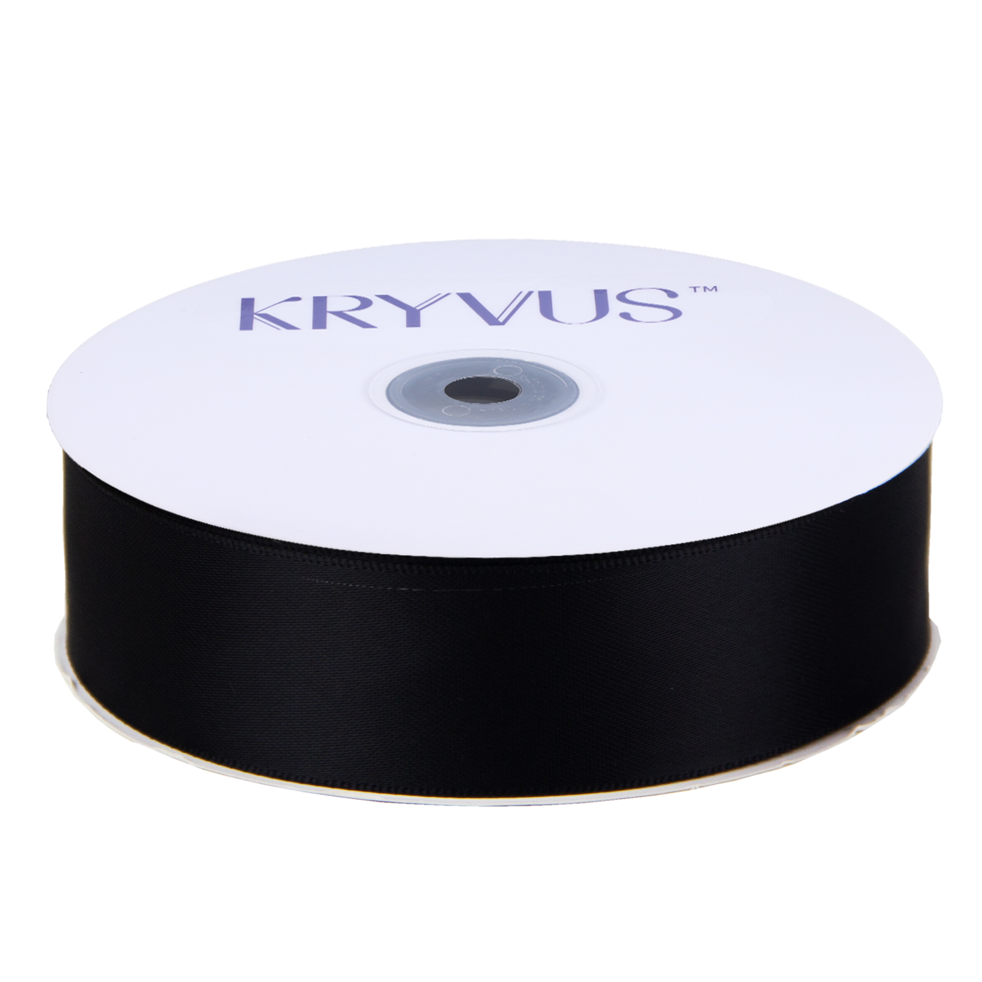 KRYVUS Double Faced 1" Black Polyester Satin Ribbon Continuous 25 Yards Use for Bows Bouquet,Christmas Gift Wrapping,Floral Arrangement