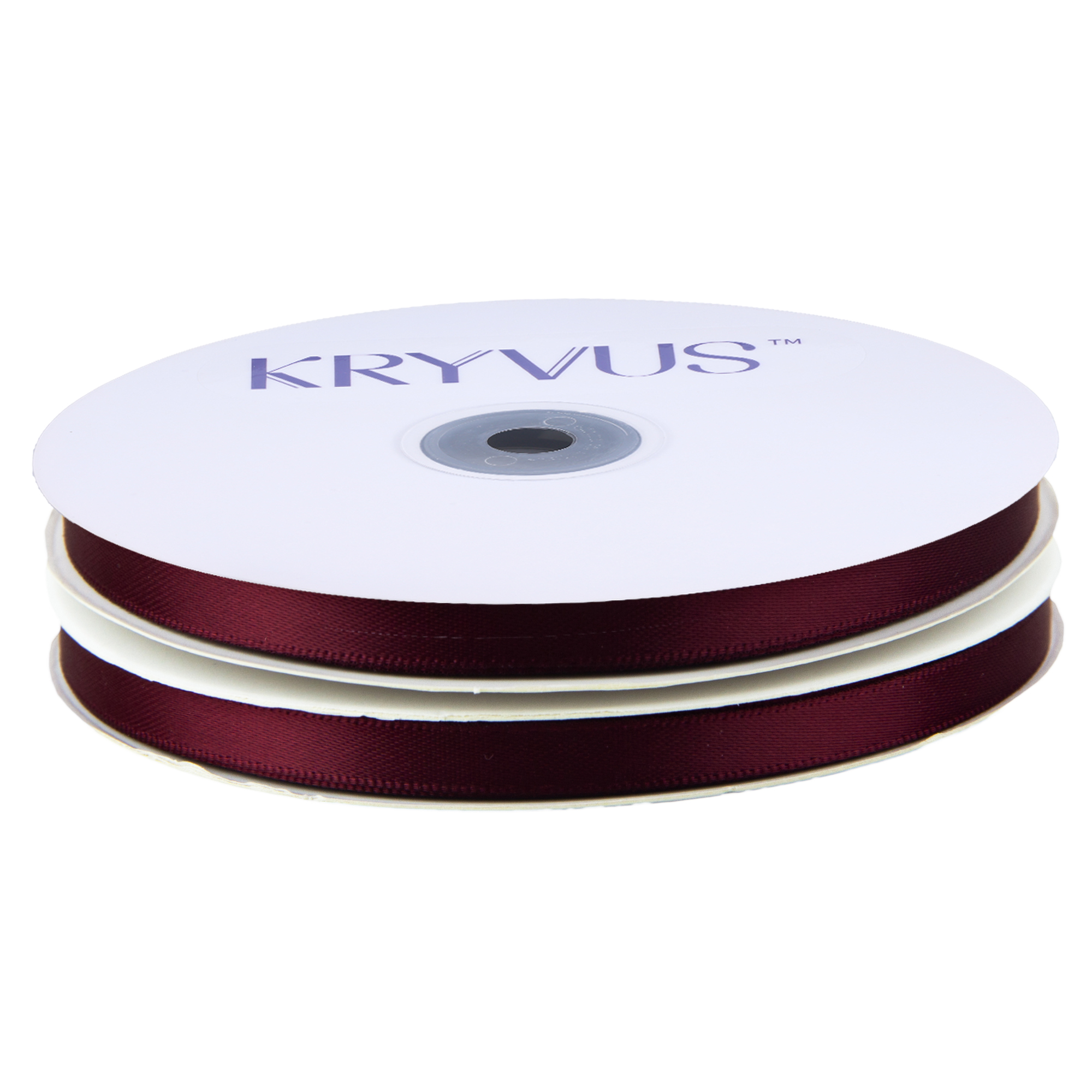 KRYVUS Double Faced 1/4" Burgundy Polyester Satin Ribbon Continuous 50 Yards Use for Bows Bouquet,Christmas Gift Wrapping,Floral Arrangement