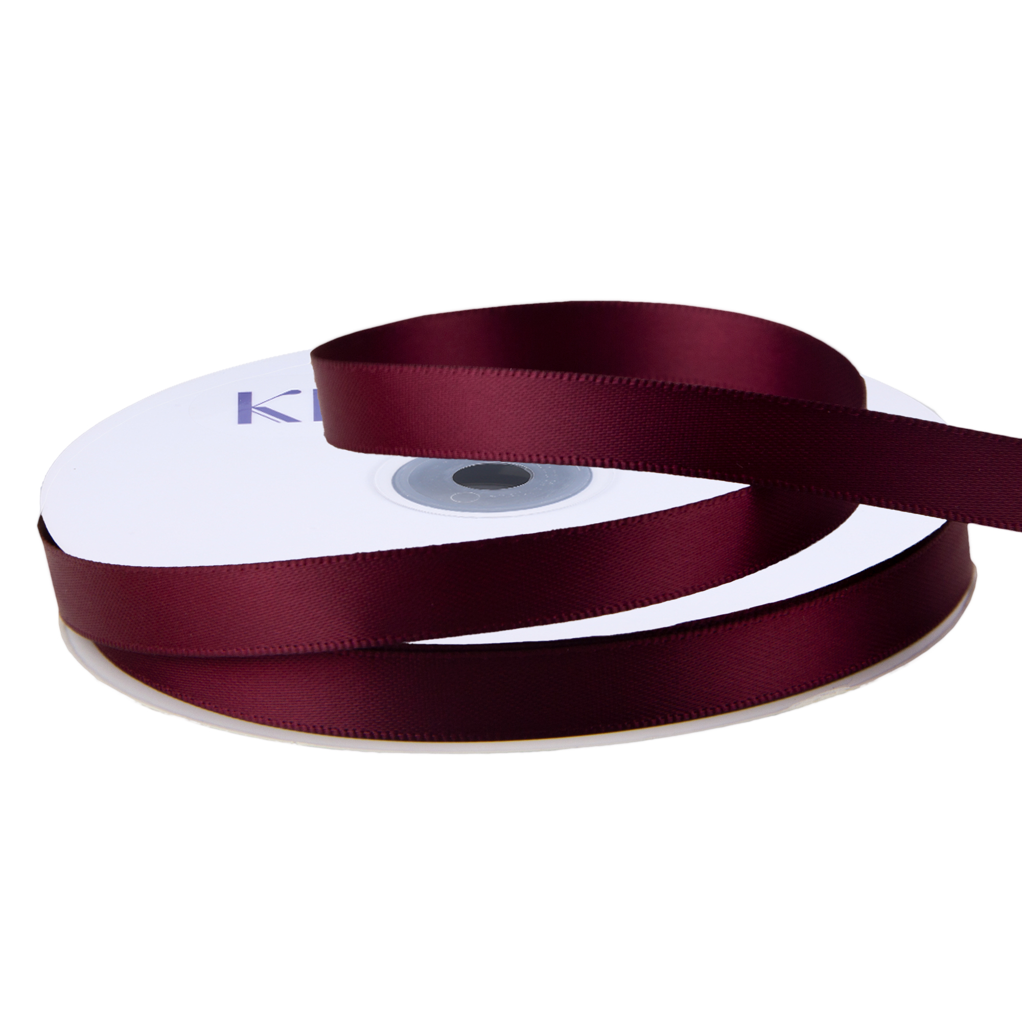KRYVUS Double Faced 3/8" Burgundy Polyester Satin Ribbon Continuous 50 Yards Use for Bows Bouquet,Christmas Gift Wrapping,Floral Arrangement