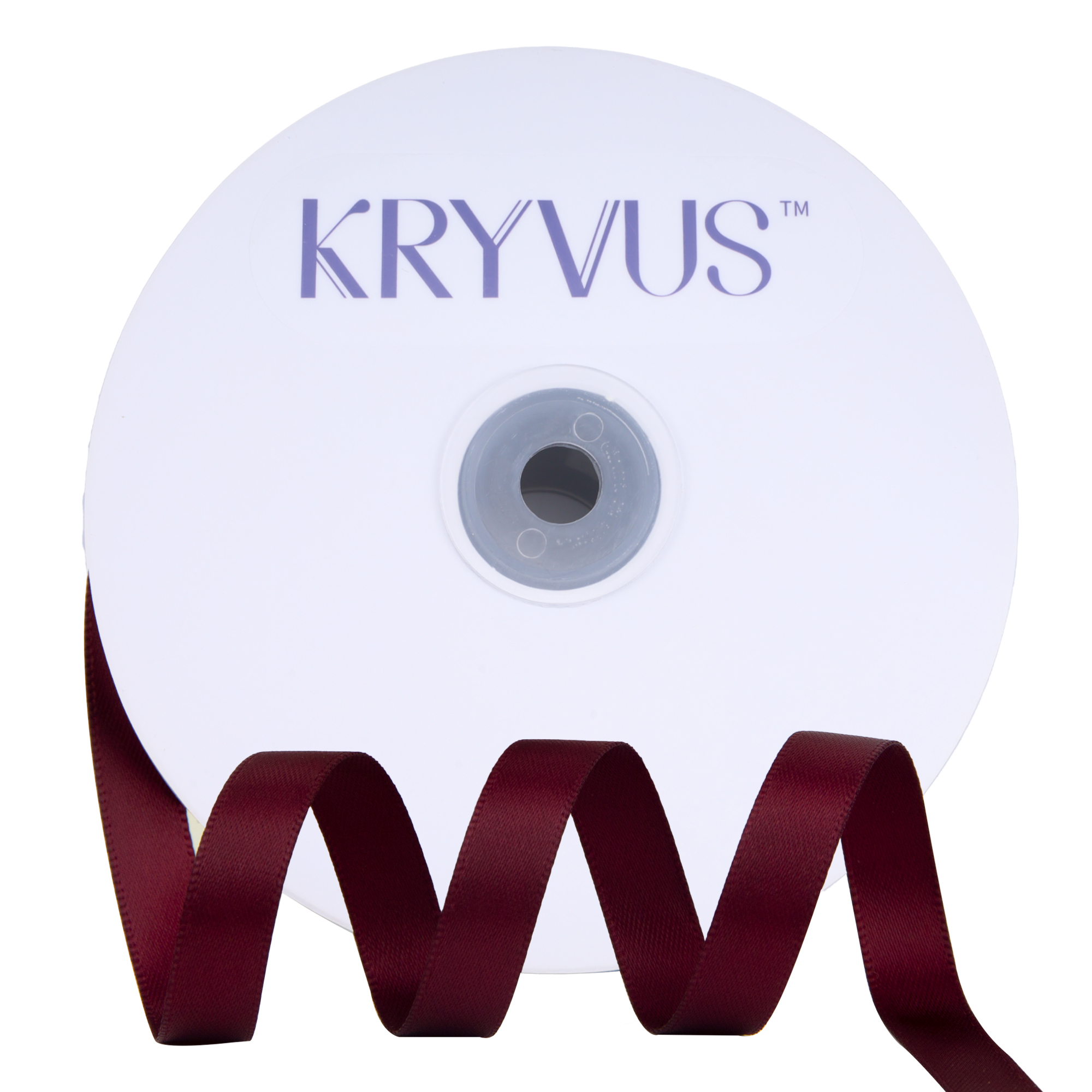 KRYVUS Double Faced 3/8" Burgundy Polyester Satin Ribbon Continuous 50 Yards Use for Bows Bouquet,Christmas Gift Wrapping,Floral Arrangement