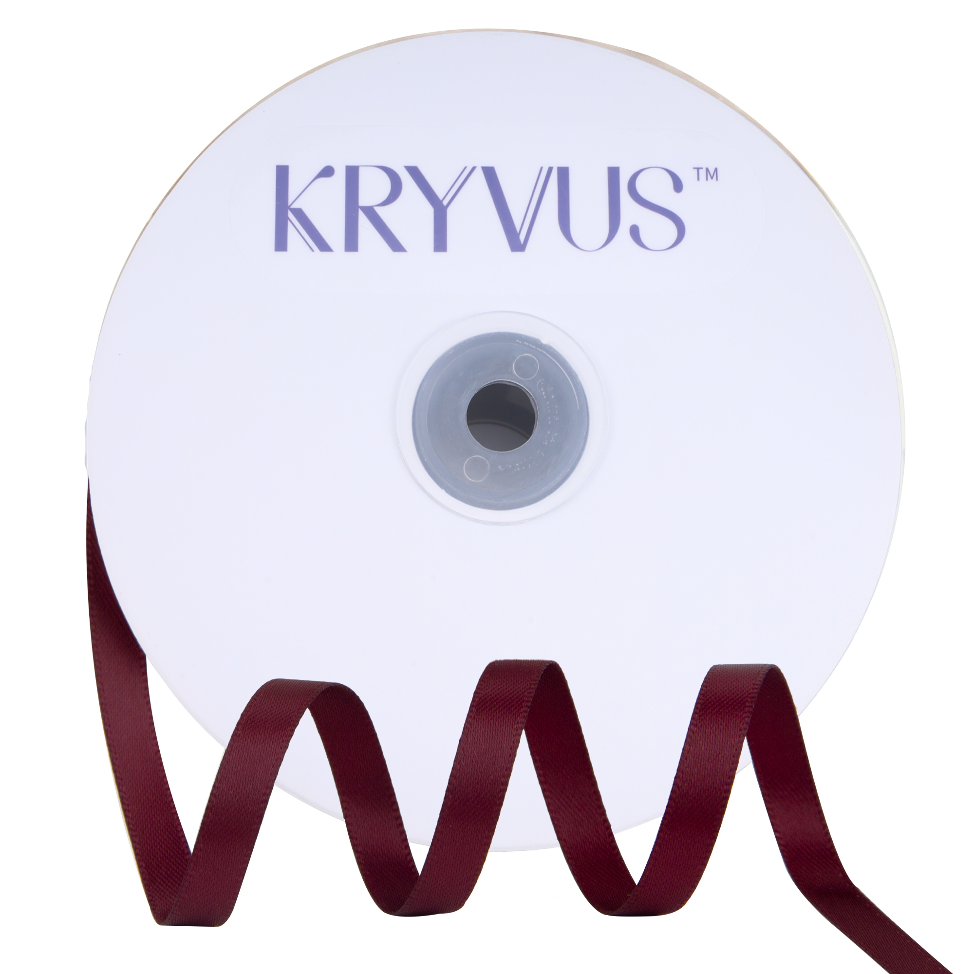 KRYVUS Double Faced 1/4" Burgundy Polyester Satin Ribbon Continuous 50 Yards Use for Bows Bouquet,Christmas Gift Wrapping,Floral Arrangement