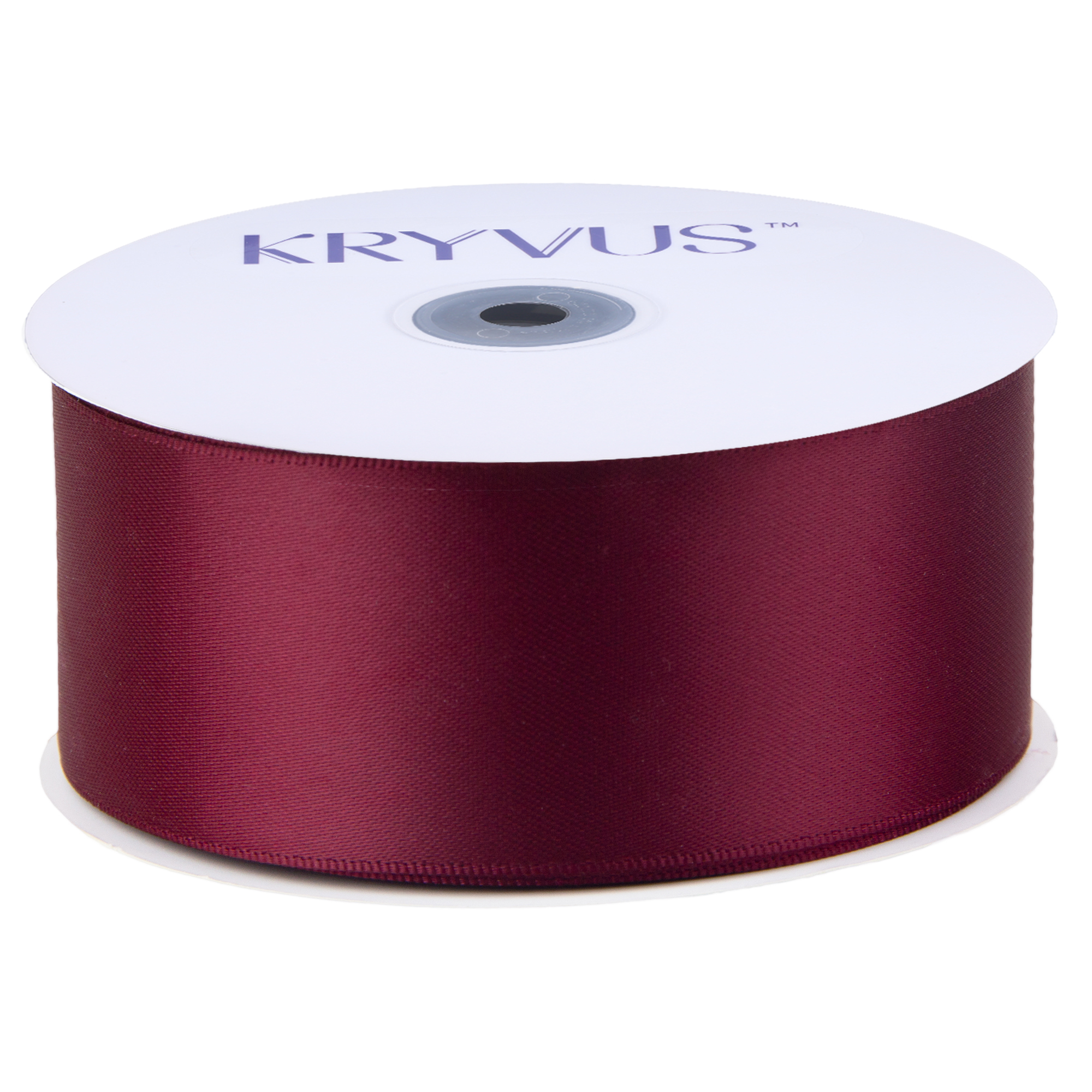 KRYVUS Double Faced 1-1/2" Burgundy Polyester Satin Ribbon Continuous 25 Yards Use for Bows Bouquet,Christmas Gift Wrapping,Floral Arrangement