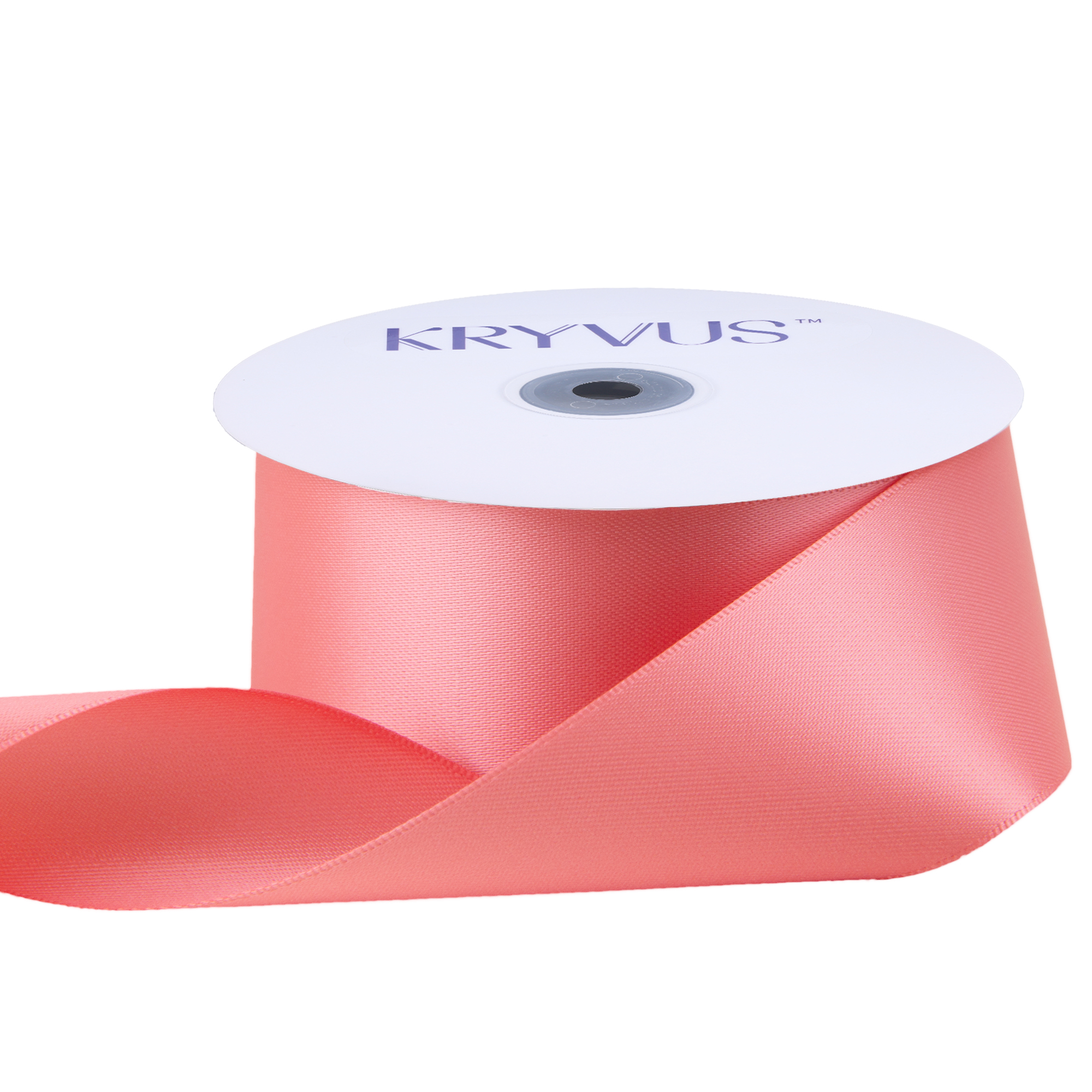 KRYVUS Double Faced 1-1/2" Light Coral Polyester Satin Ribbon Continuous 25 Yards Use for Bows Bouquet,Christmas Gift Wrapping,Floral Arrangement