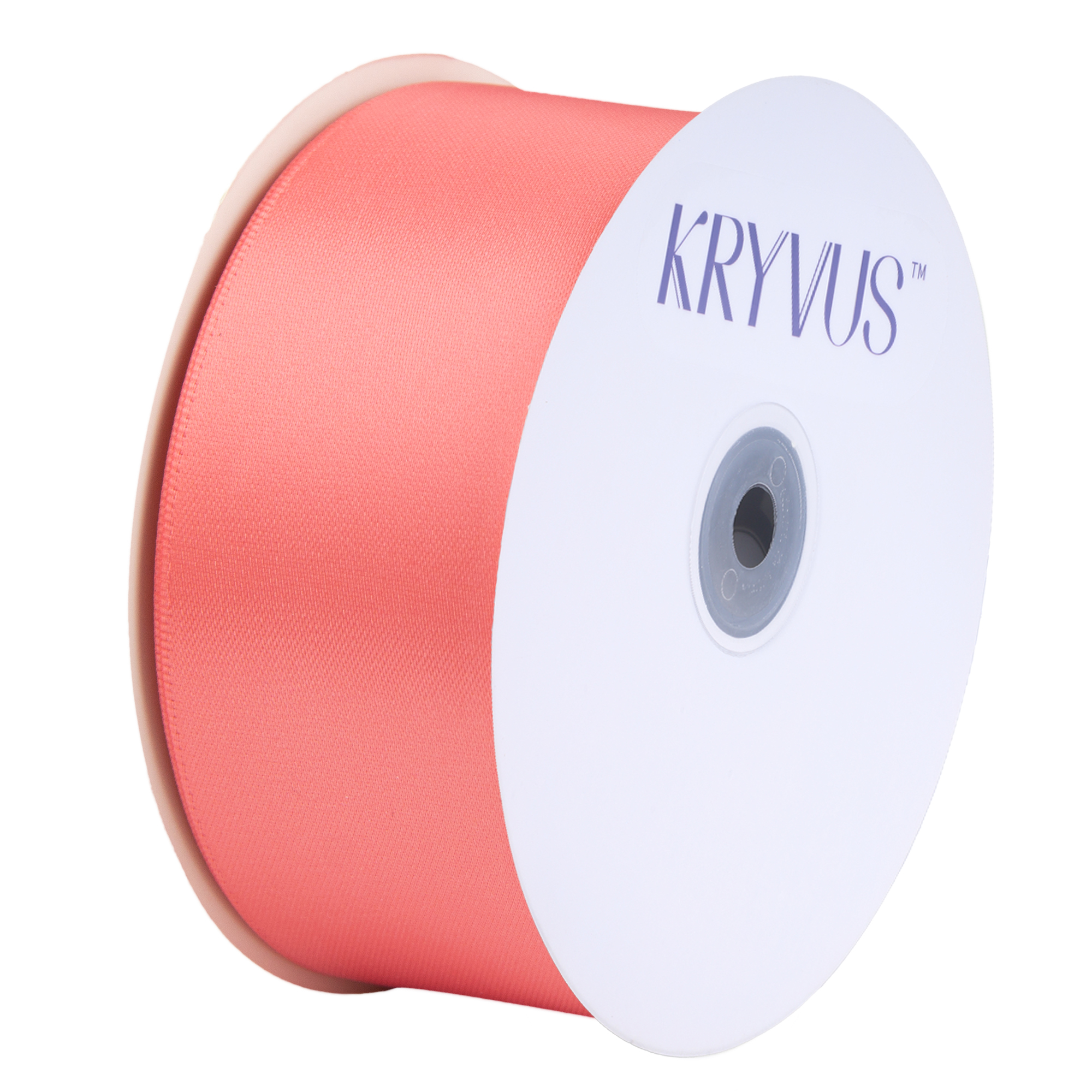 KRYVUS Double Faced 1-1/2" Light Coral Polyester Satin Ribbon Continuous 25 Yards Use for Bows Bouquet,Christmas Gift Wrapping,Floral Arrangement