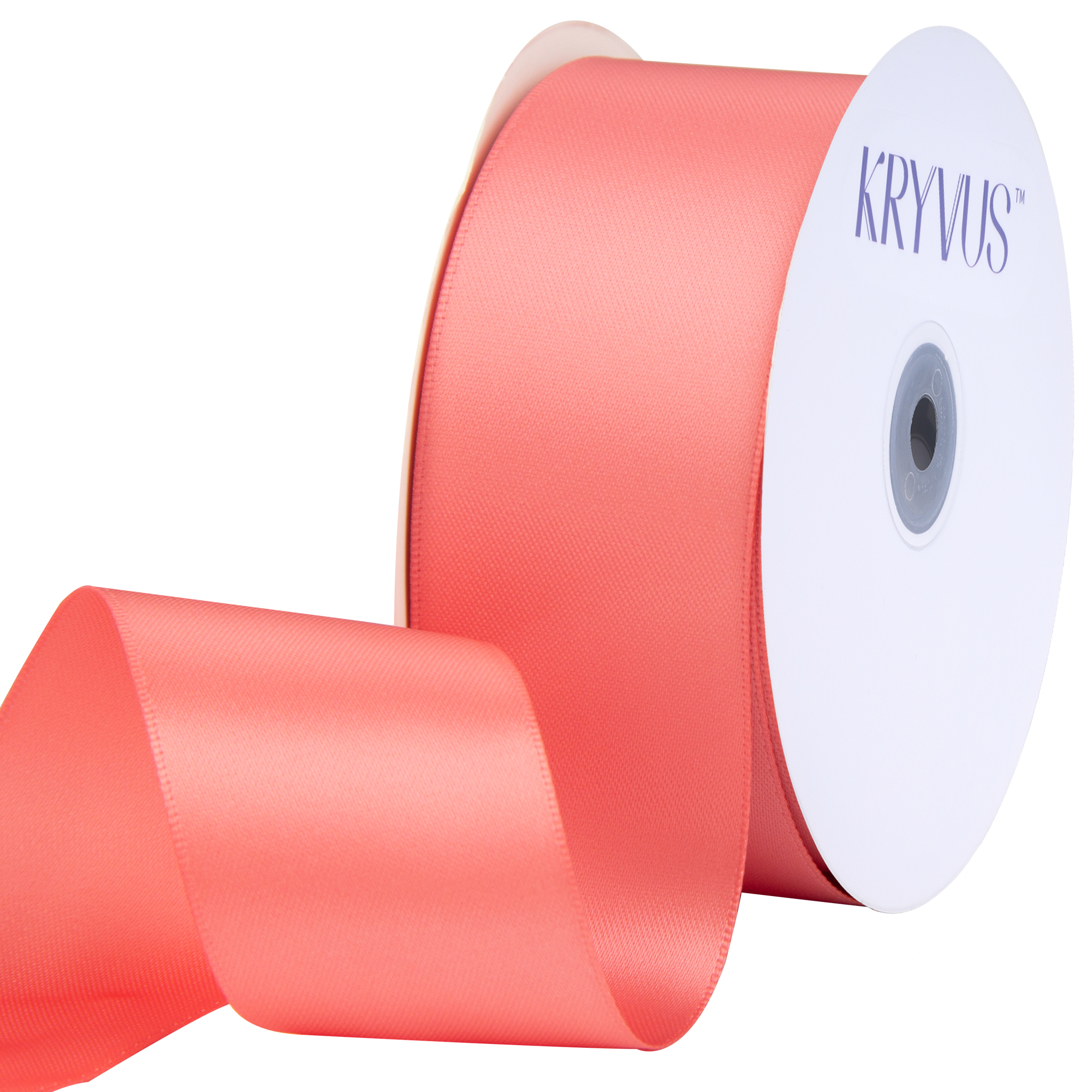 KRYVUS Double Faced 1-1/2" Light Coral Polyester Satin Ribbon Continuous 25 Yards Use for Bows Bouquet,Christmas Gift Wrapping,Floral Arrangement