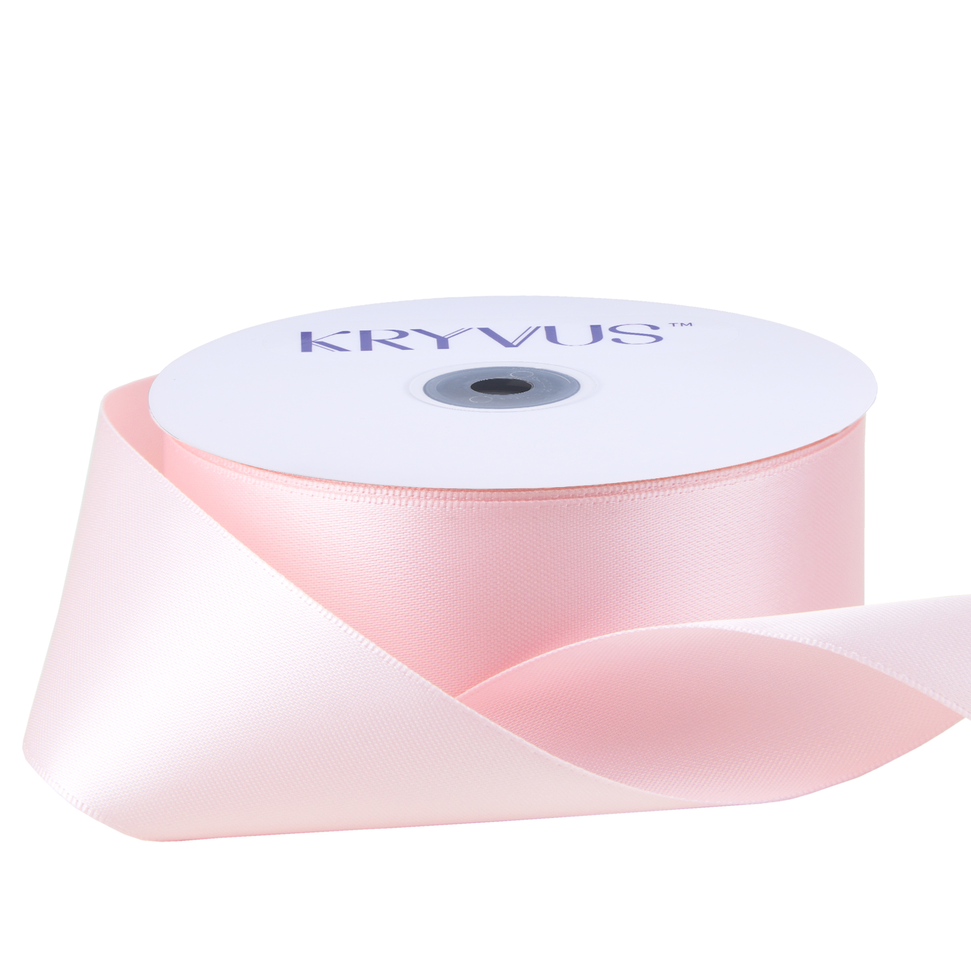 KRYVUS Double Faced 1-1/2" Light Pink Polyester Satin Ribbon Continuous 25 Yards Use for Bows Bouquet,Christmas Gift Wrapping,Floral Arrangement
