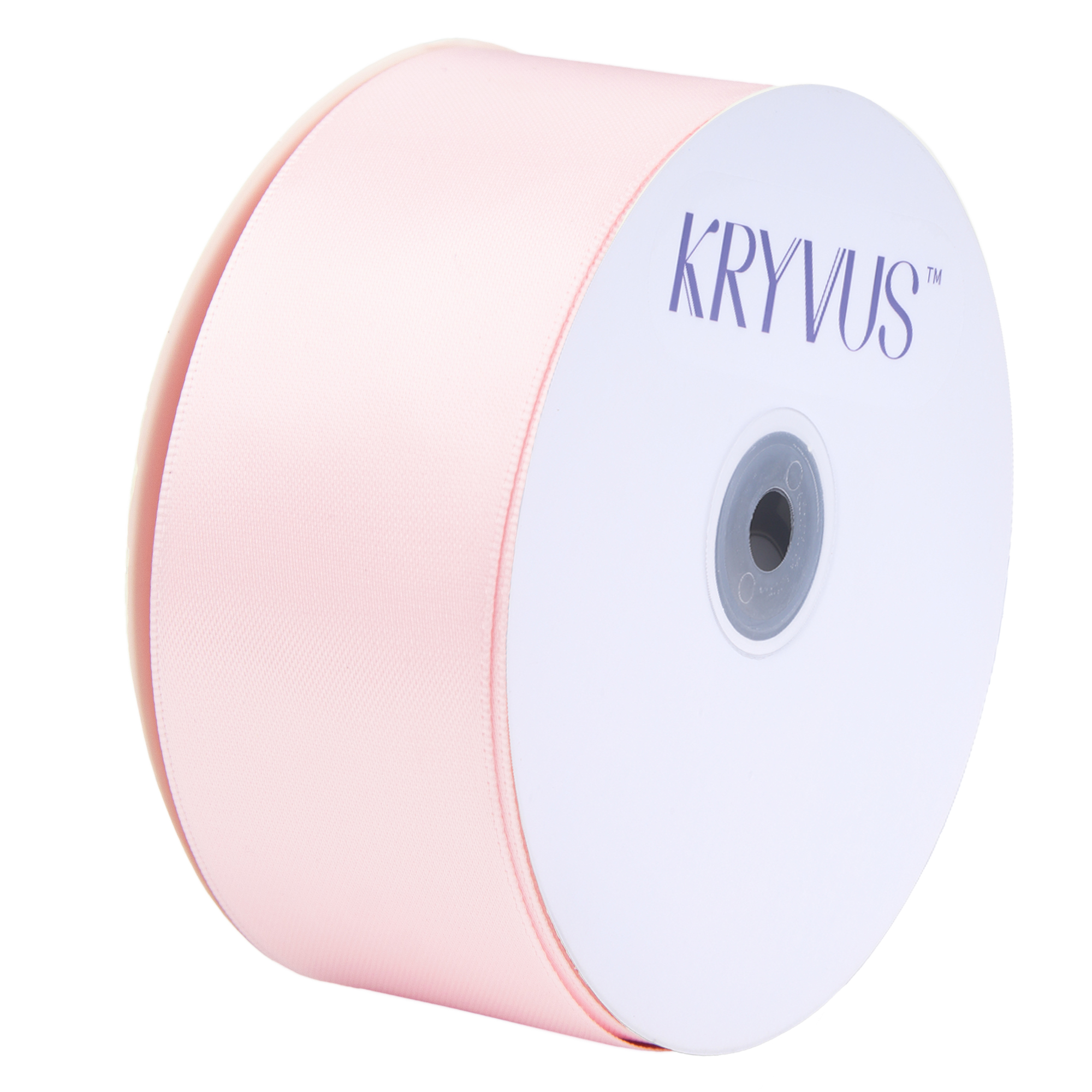 KRYVUS Double Faced 1-1/2" Light Pink Polyester Satin Ribbon Continuous 25 Yards Use for Bows Bouquet,Christmas Gift Wrapping,Floral Arrangement