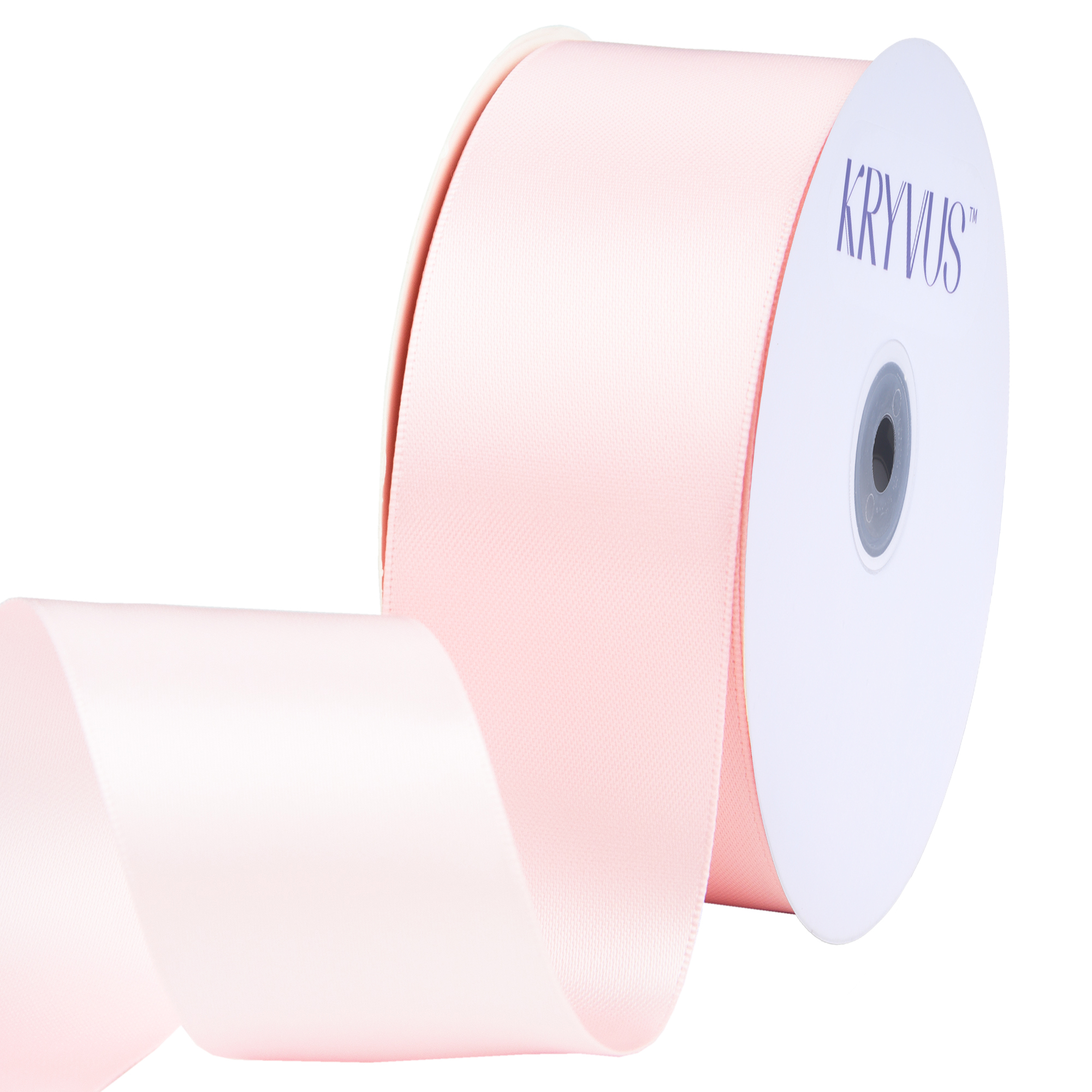 KRYVUS Double Faced 1-1/2" Light Pink Polyester Satin Ribbon Continuous 25 Yards Use for Bows Bouquet,Christmas Gift Wrapping,Floral Arrangement