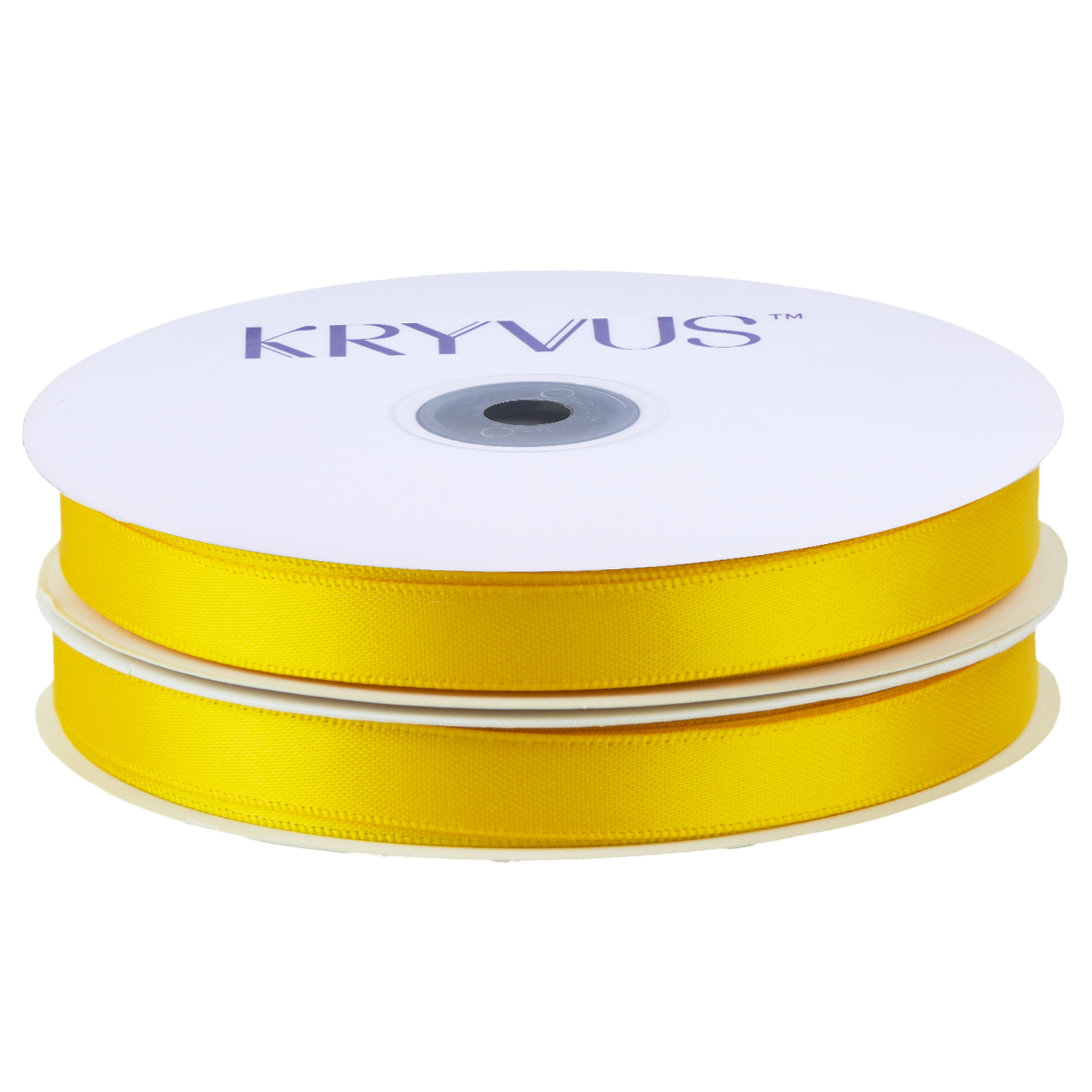 KRYVUS Double Faced 3/8" Maize Yellow Polyester Satin Ribbon Continuous 50 Yards Use for Bows Bouquet,Christmas Gift Wrapping,Floral Arrangement