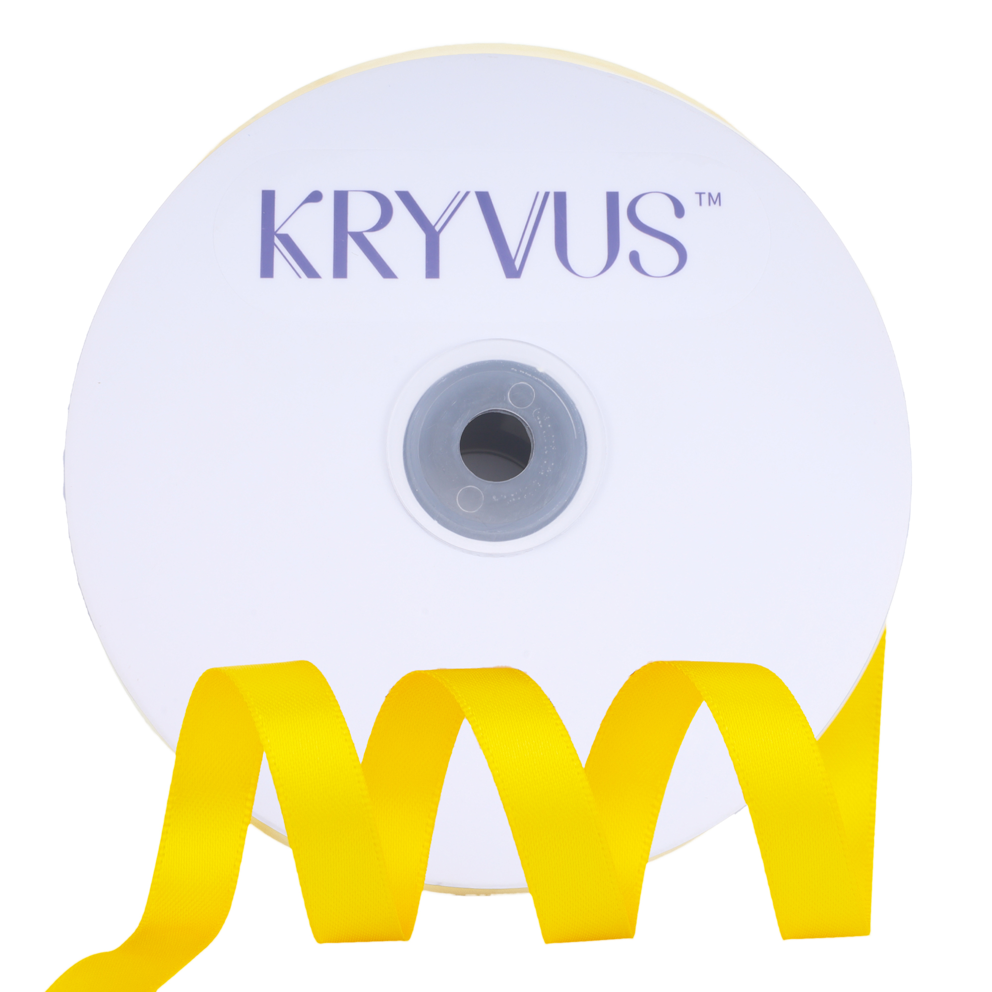 KRYVUS Double Faced 3/8" Maize Yellow Polyester Satin Ribbon Continuous 50 Yards Use for Bows Bouquet,Christmas Gift Wrapping,Floral Arrangement