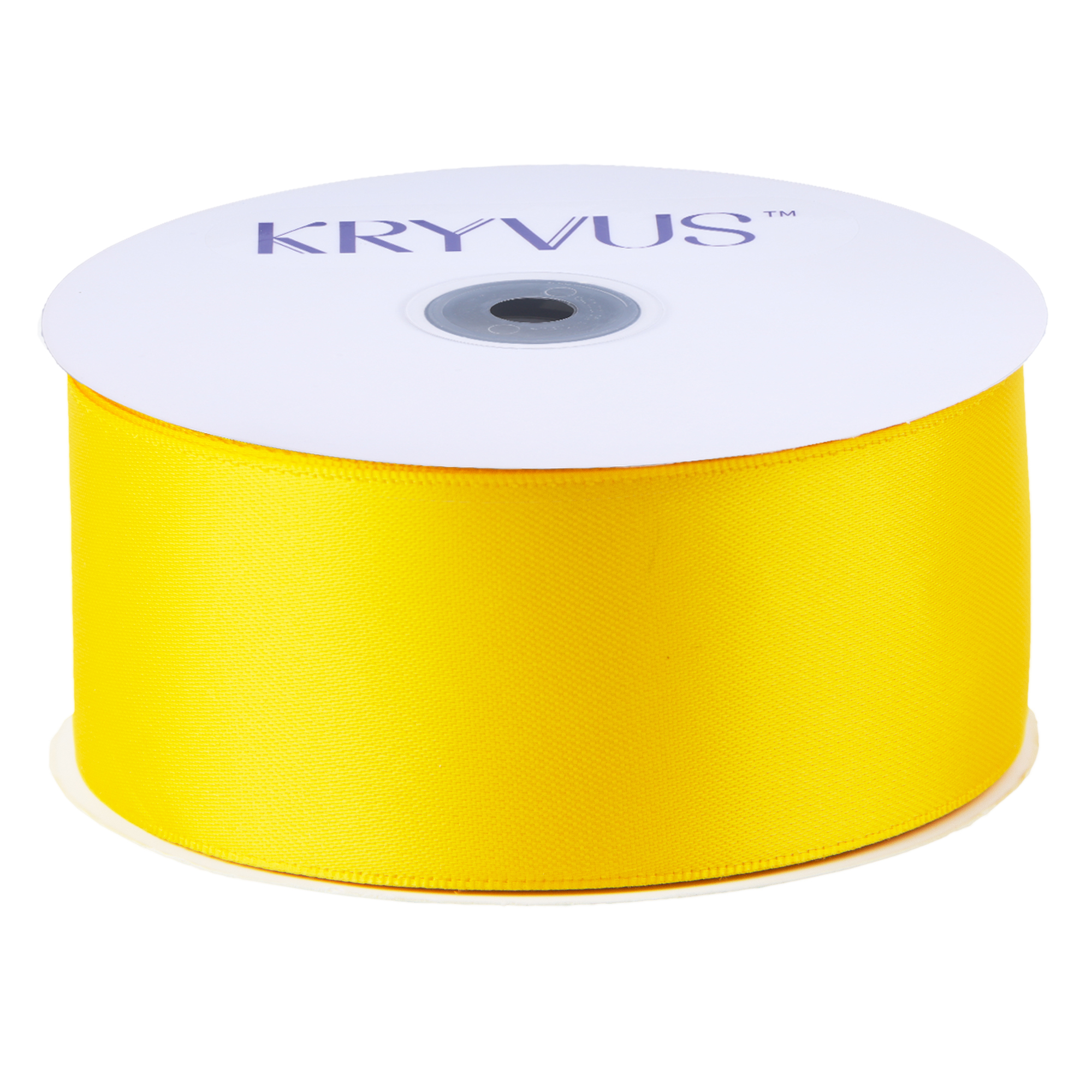 KRYVUS Double Faced 1-1/2" Maize Yellow Polyester Satin Ribbon Continuous 25 Yards Use for Bows Bouquet,Christmas Gift Wrapping,Floral Arrangement