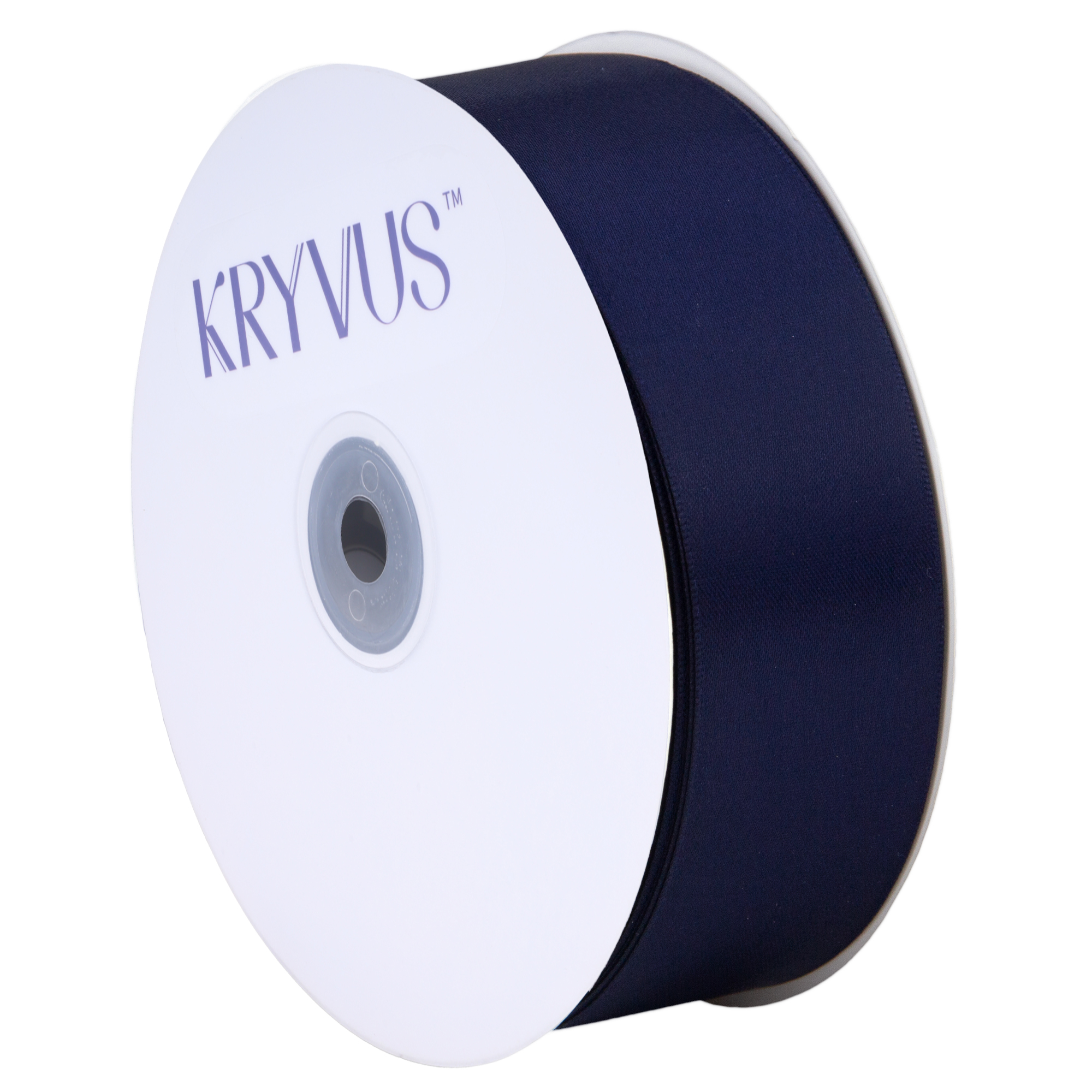 KRYVUS Double Faced 1-1/2" Navy Blue Polyester Satin Ribbon Continuous 50 Yards Use for Bows Bouquet,Christmas Gift Wrapping,Floral Arrangement