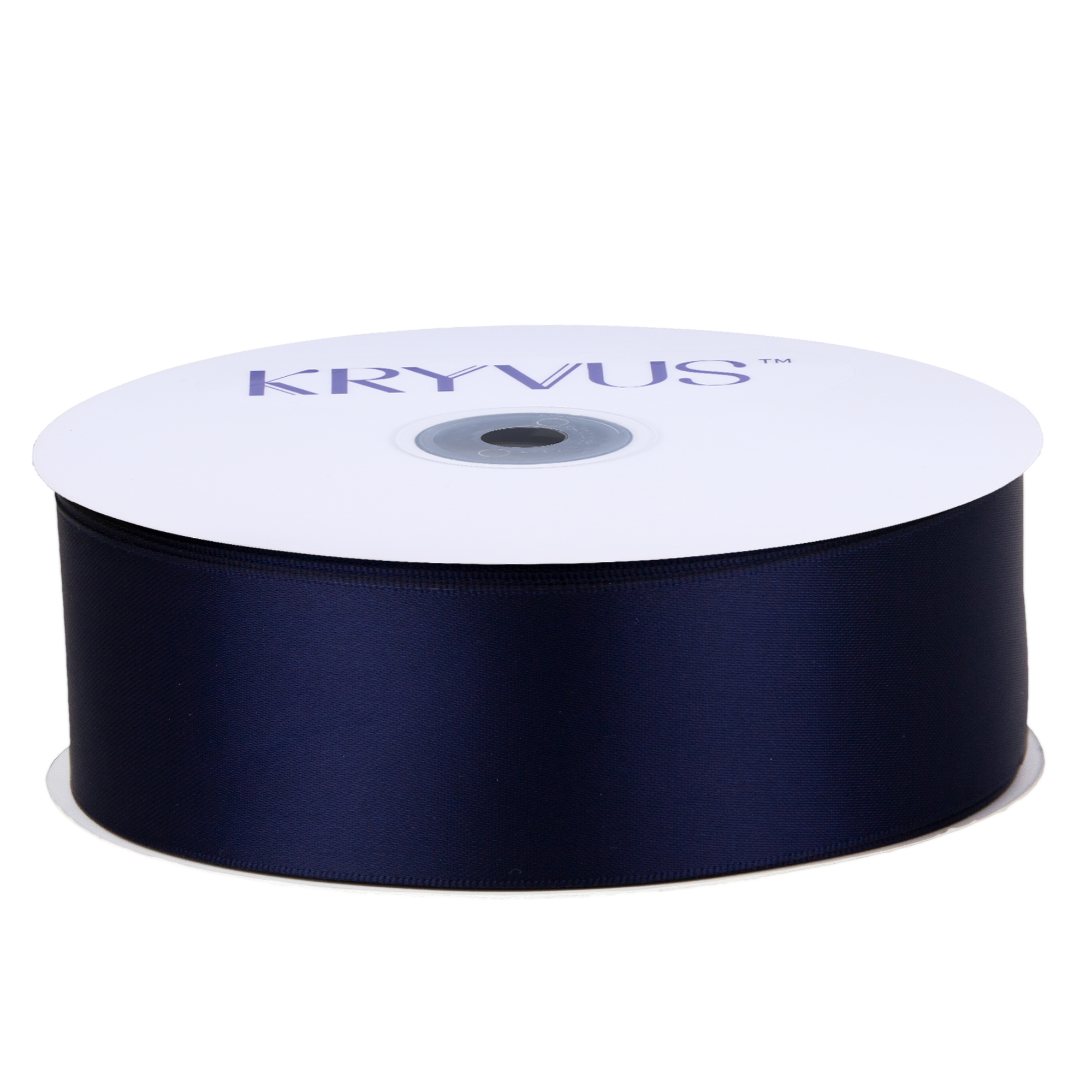 KRYVUS Double Faced 1-1/2" Navy Blue Polyester Satin Ribbon Continuous 50 Yards Use for Bows Bouquet,Christmas Gift Wrapping,Floral Arrangement