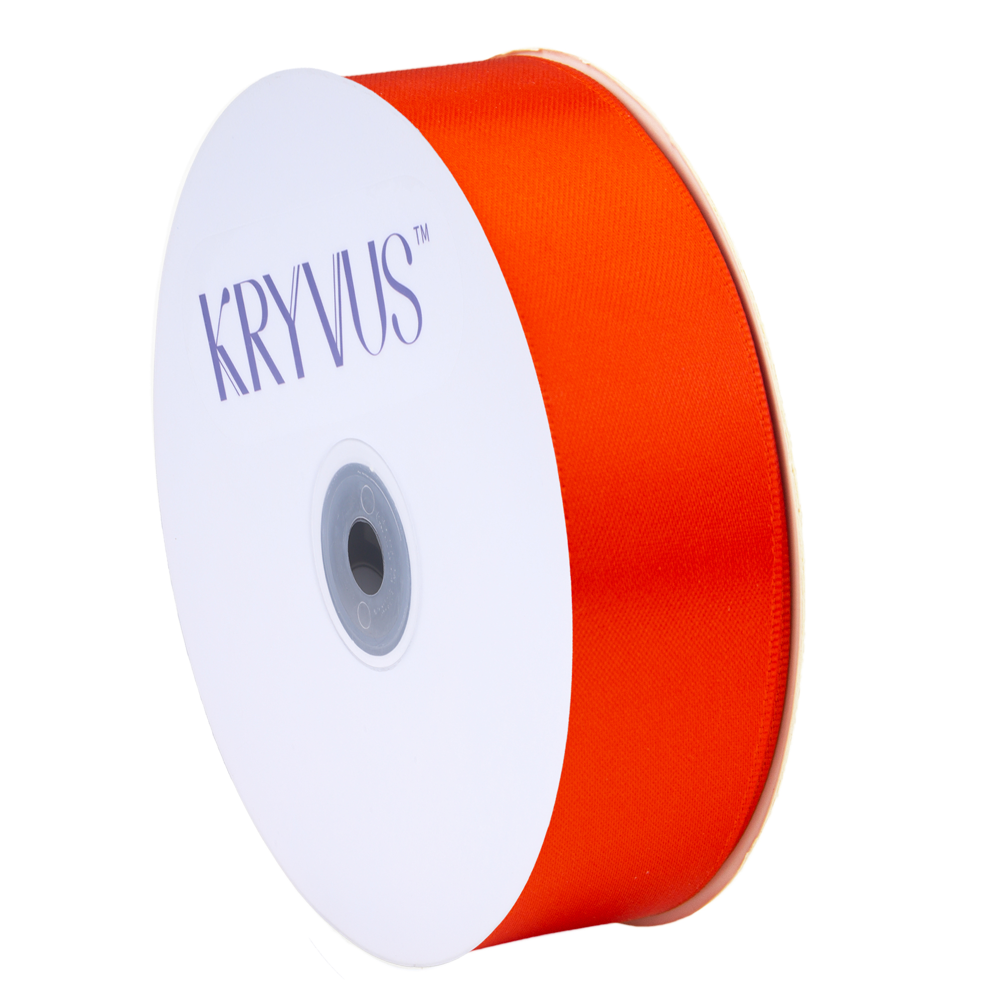 KRYVUS Double Faced 1" Autumn Orange Polyester Satin Ribbon Continuous 25 Yards Use for Bows Bouquet,Christmas Gift Wrapping,Floral Arrangement