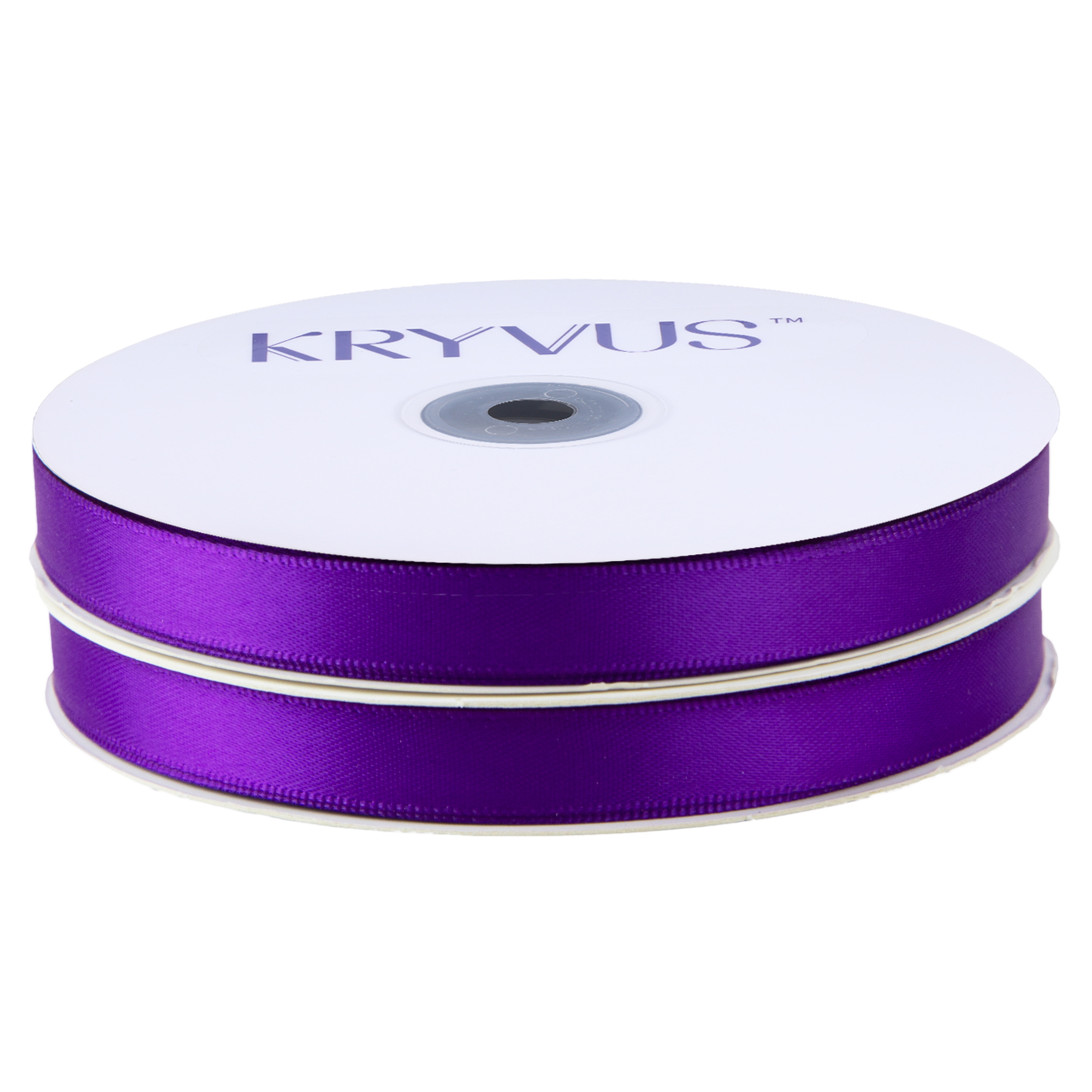 KRYVUS Double Faced 3/8" Purple Polyester Satin Ribbon Continuous 50 Yards Use for Bows Bouquet,Christmas Gift Wrapping,Floral Arrangement