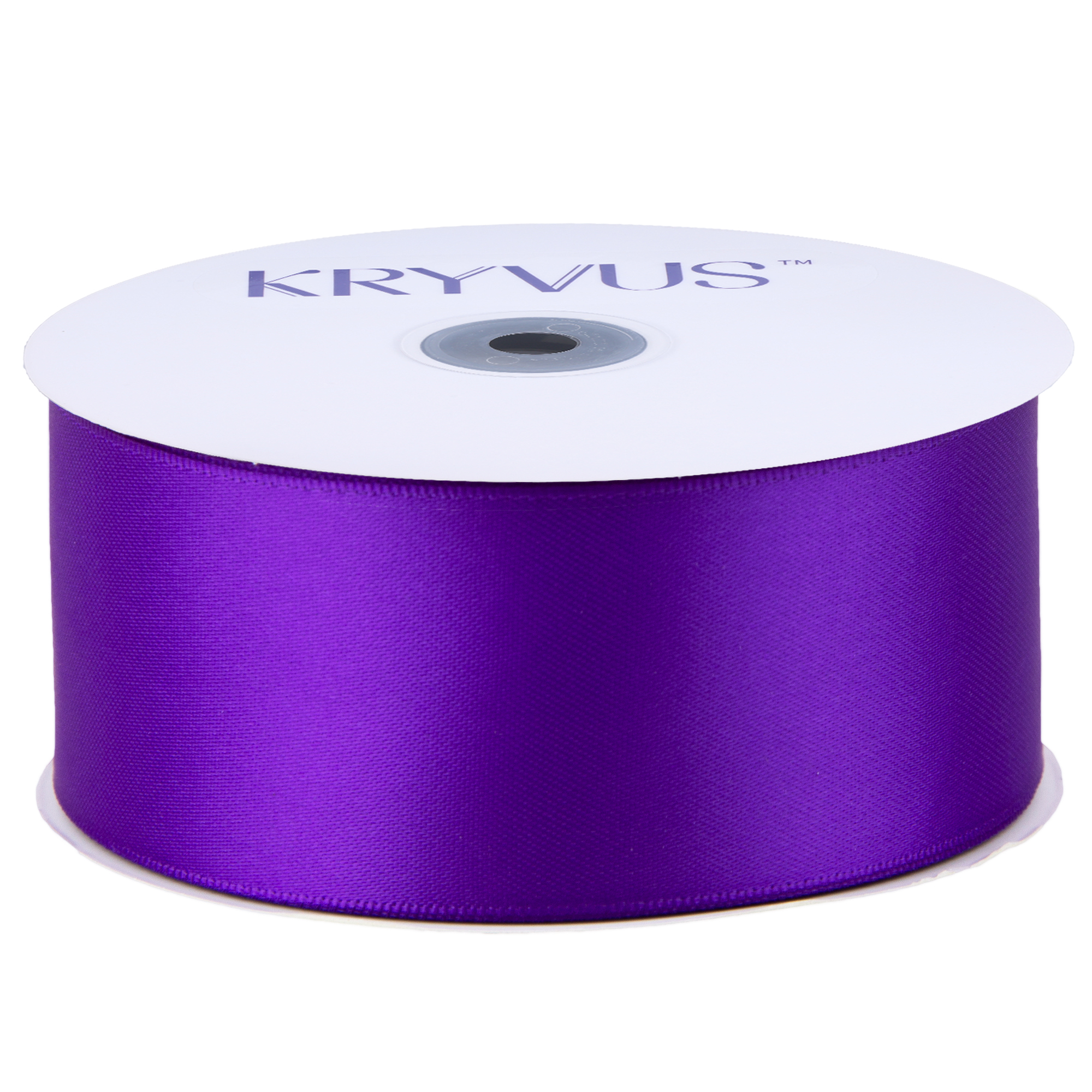 KRYVUS Double Faced 1-1/2" Purple Polyester Satin Ribbon Continuous 25 Yards Use for Bows Bouquet,Christmas Gift Wrapping,Floral Arrangement