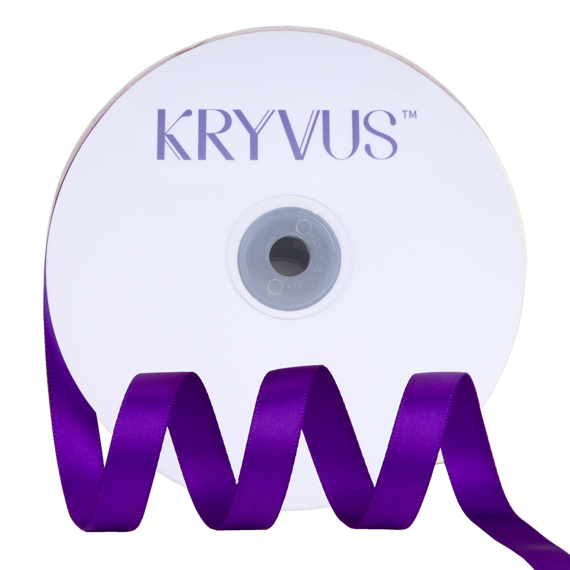 KRYVUS Double Faced 3/8" Purple Polyester Satin Ribbon Continuous 50 Yards Use for Bows Bouquet,Christmas Gift Wrapping,Floral Arrangement