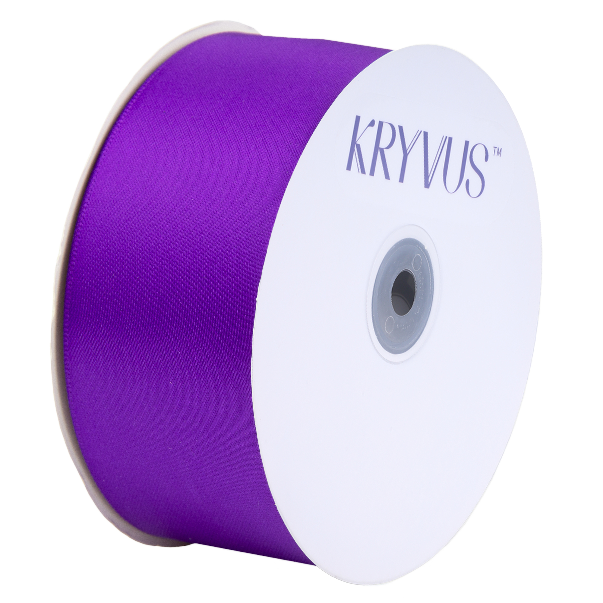 KRYVUS Double Faced 1-1/2" Purple Polyester Satin Ribbon Continuous 25 Yards Use for Bows Bouquet,Christmas Gift Wrapping,Floral Arrangement