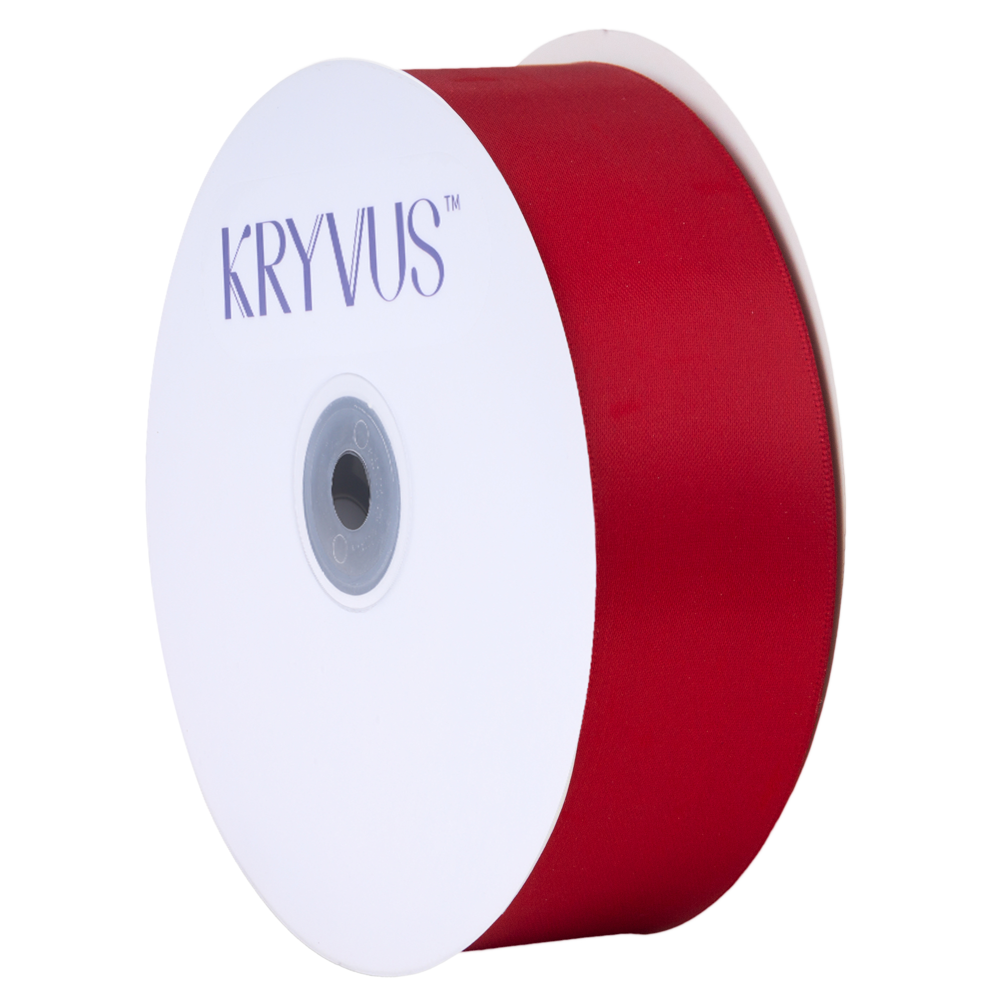 KRYVUS Double Faced 1-1/2" Red Polyester Satin Ribbon Continuous 50 Yards Use for Bows Bouquet,Christmas Gift Wrapping,Floral Arrangement