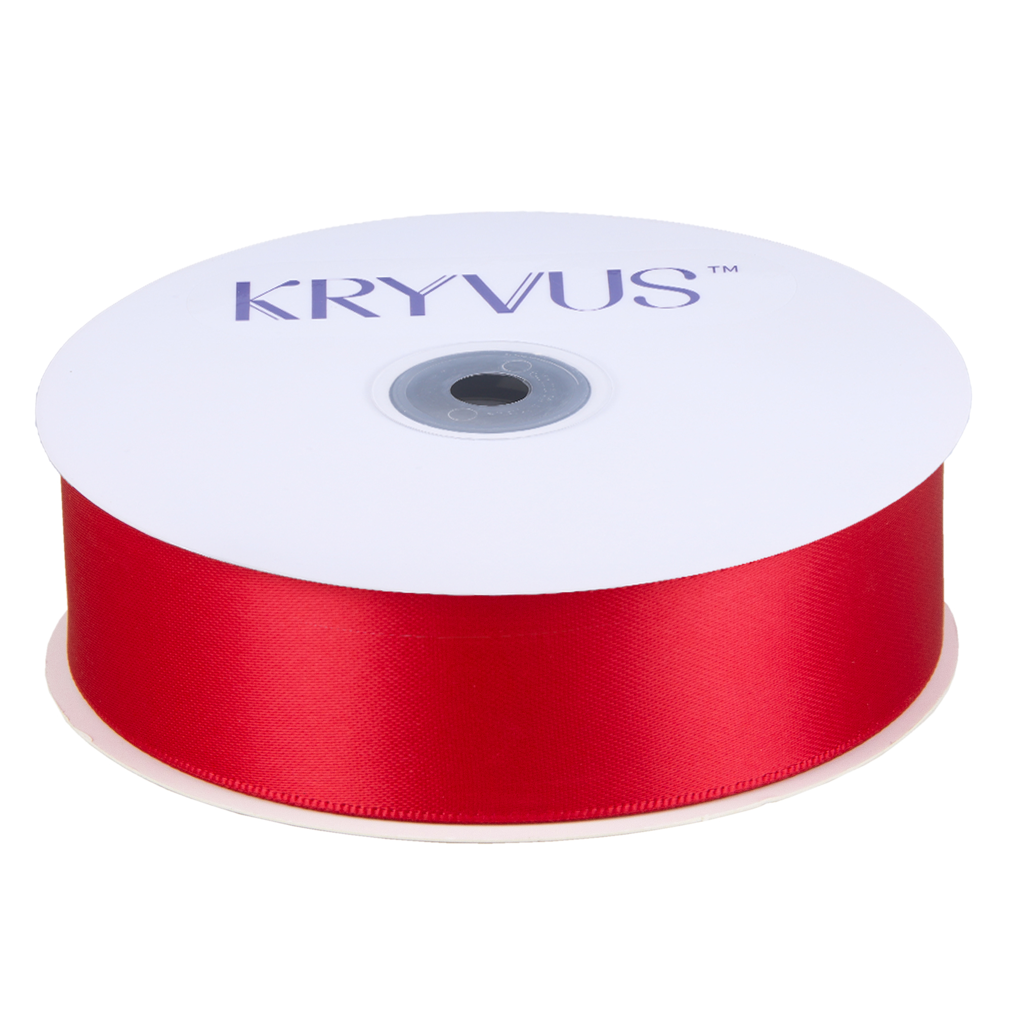 KRYVUS Double Faced 1" Hot Red Polyester Satin Ribbon Continuous 25 Yards Use for Bows Bouquet,Christmas Gift Wrapping,Floral Arrangement